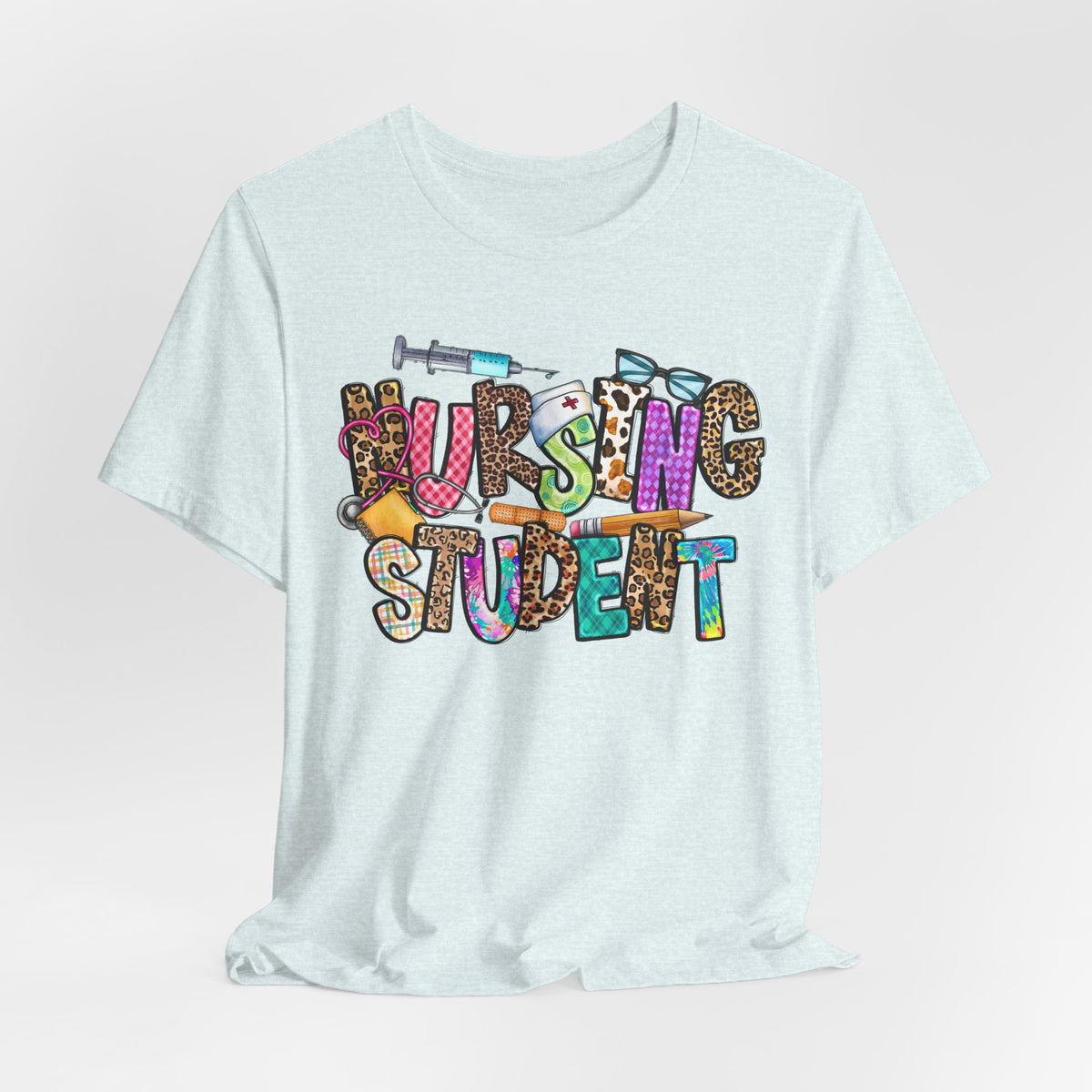 Nursing Student Colorful Doodle T-Shirt