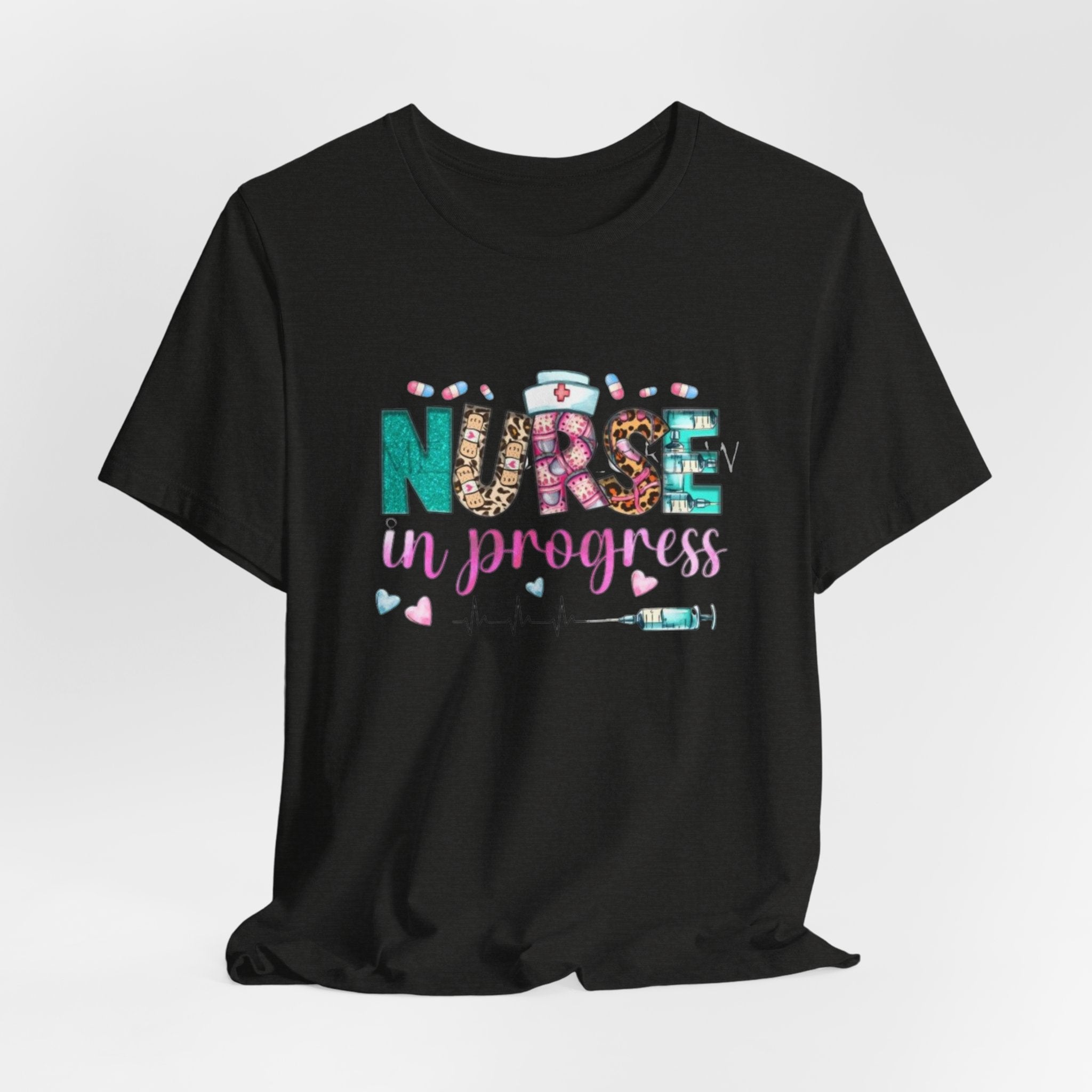 Nurse in Progress T‑Shirt — Cute Floral Nursing Student Tee