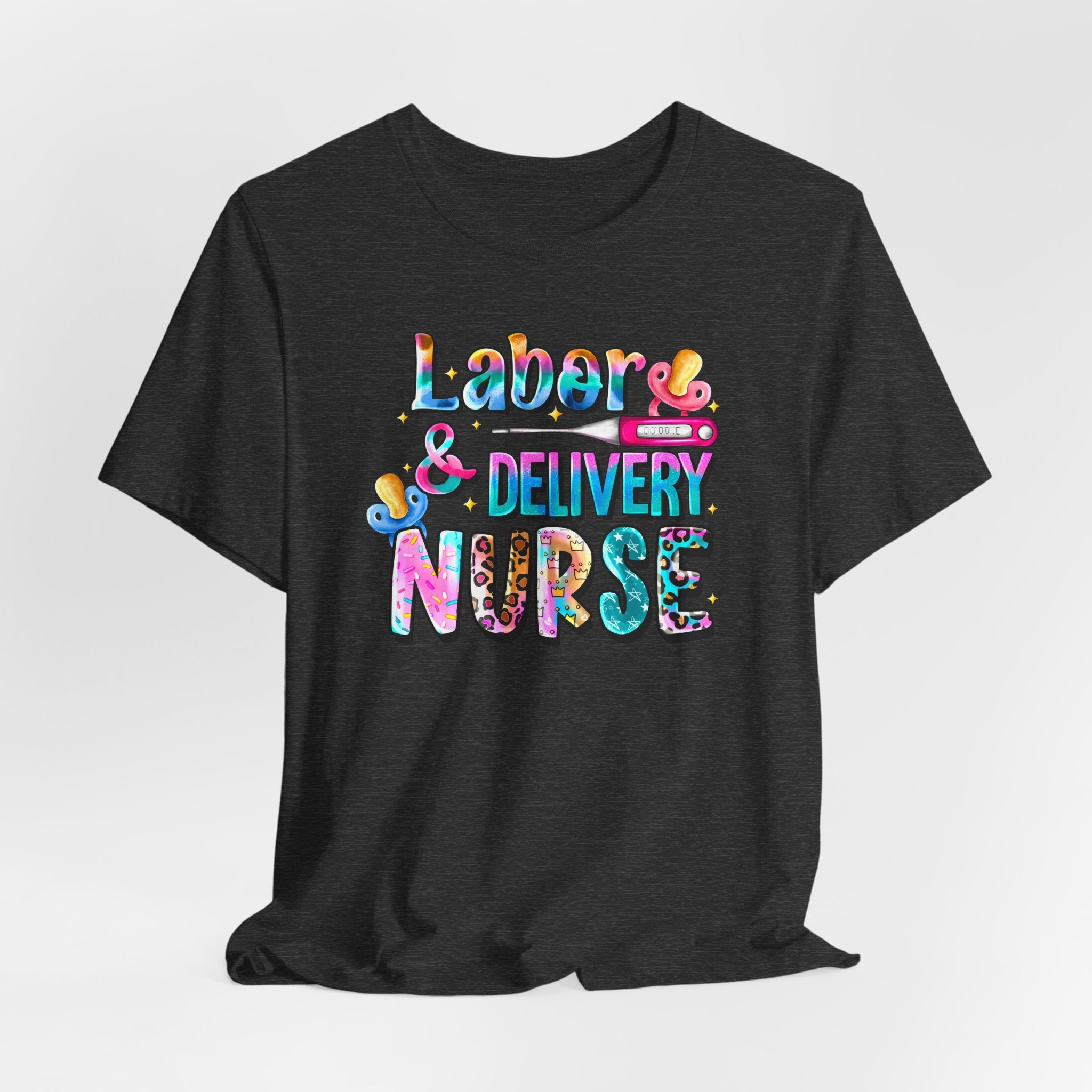 Labor & Delivery Nurse Colorful Graphic Tee — Maternity & OB Nurse Gift