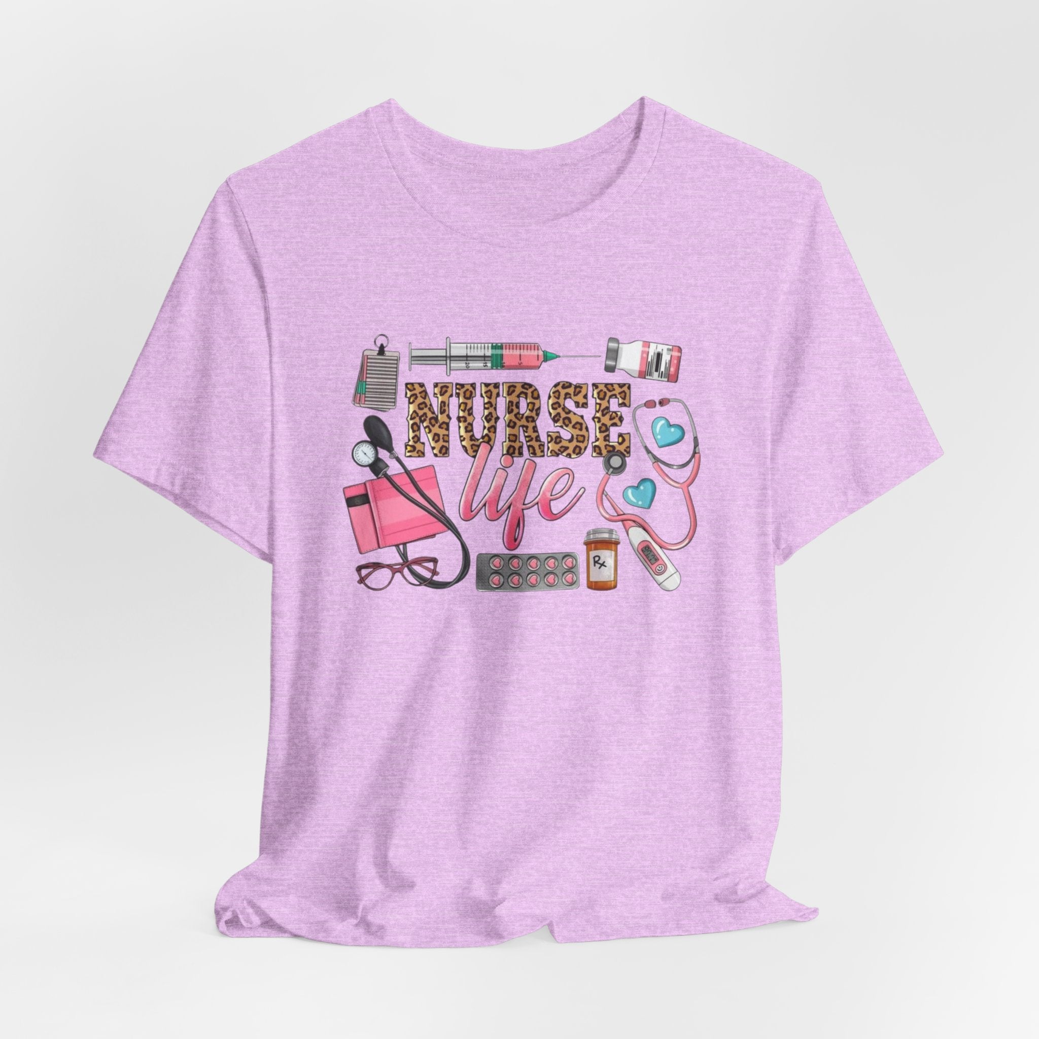 Nurse Life Graphic Tee — Cute Medical Tools Stethoscope & Scrubs Shirt