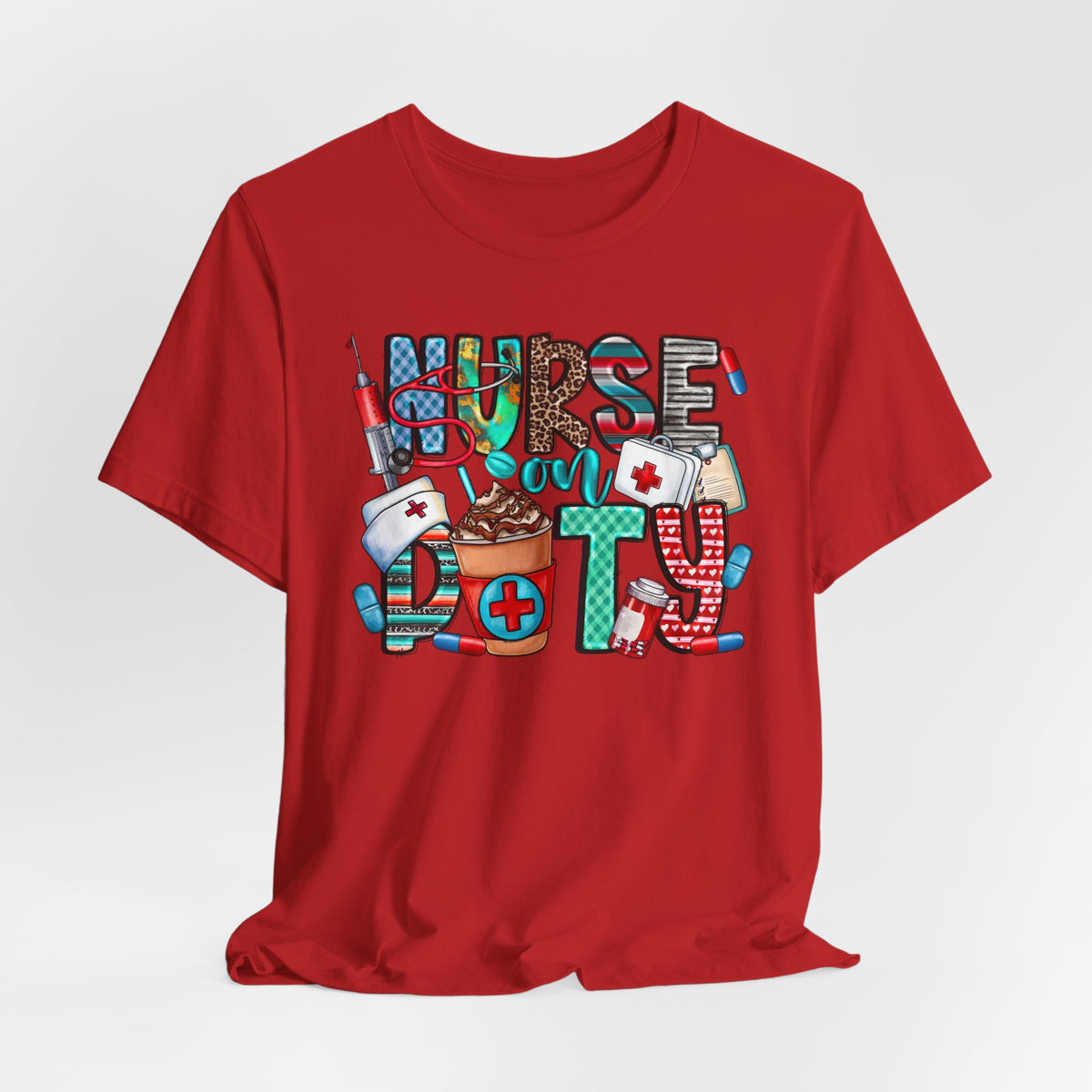 Nurse Doty Graphic Tee — Cute Medical Icons "Nurse Doty" T-Shirt for Nurses & Healthcare Gifts