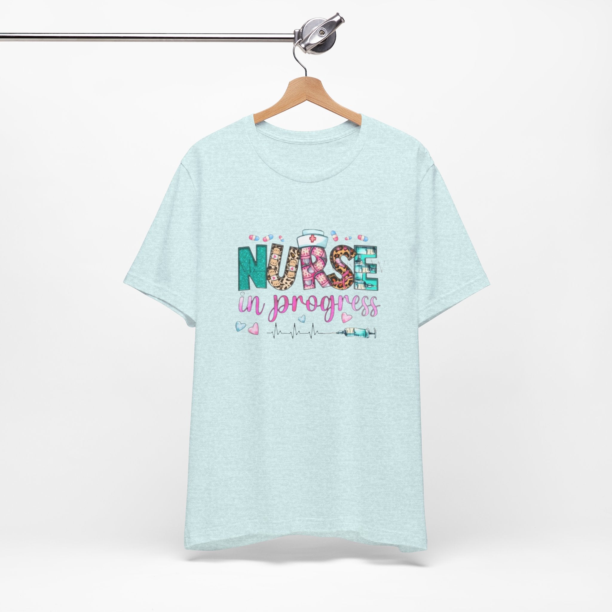 Nurse in Progress T‑Shirt — Cute Floral Nursing Student Tee