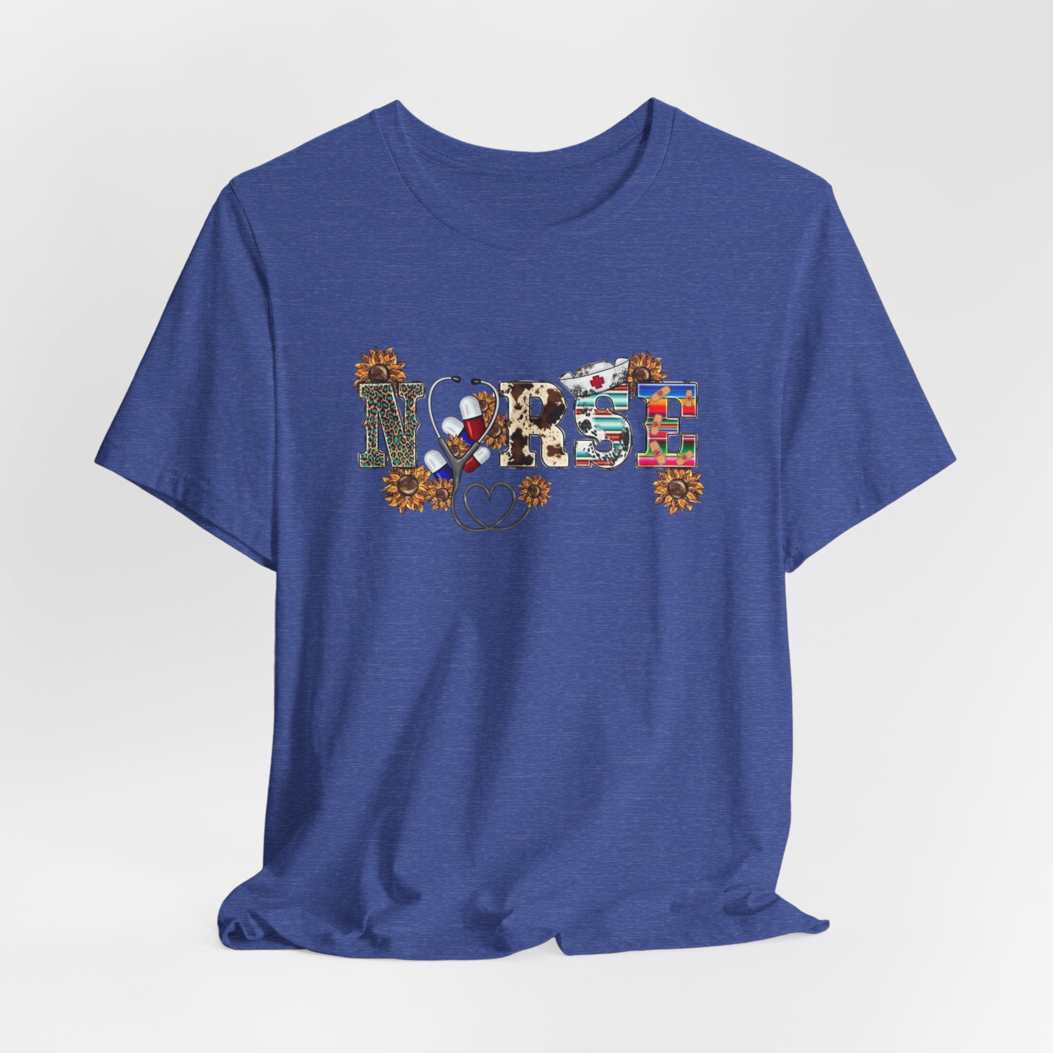 Blessed Floral Tee — "Blessed" Heart Graphic T-Shirt