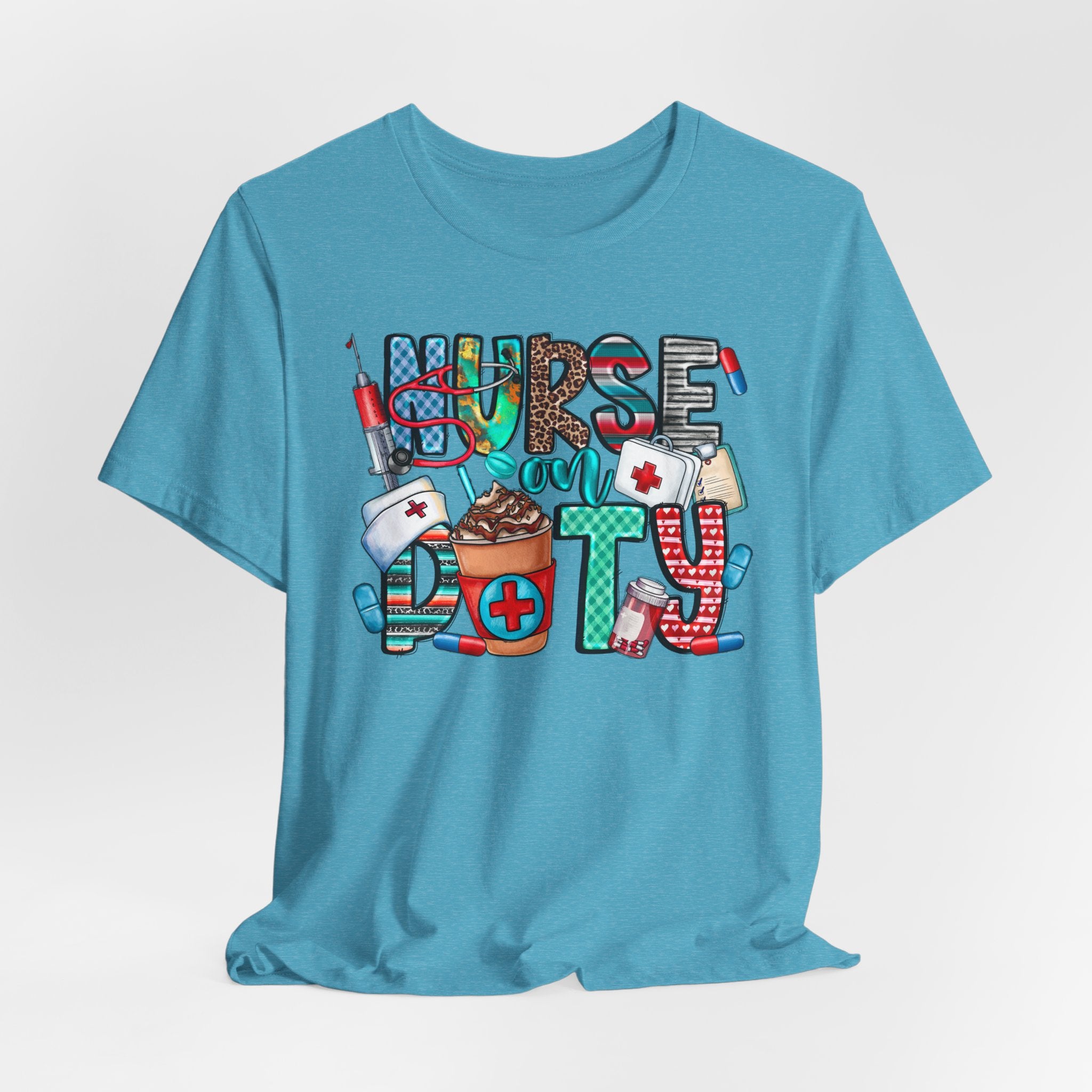 Nurse Doty Graphic Tee — Cute Medical Icons "Nurse Doty" T-Shirt for Nurses & Healthcare Gifts