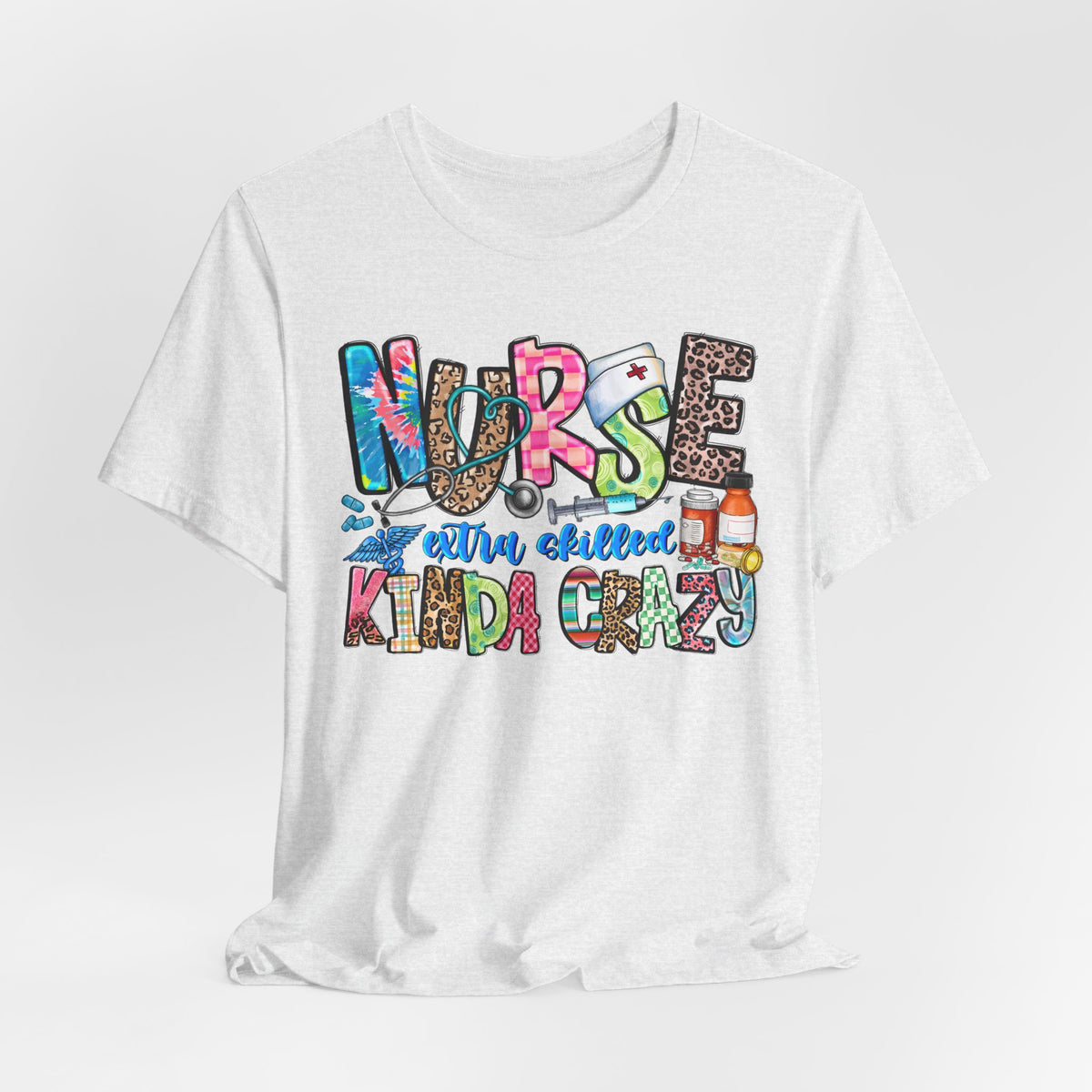 Nurse Kinda Crazy Graphic Tee – "Nurse: Extra Caffeinated, Kinda Crazy" Funny Nursing Gift