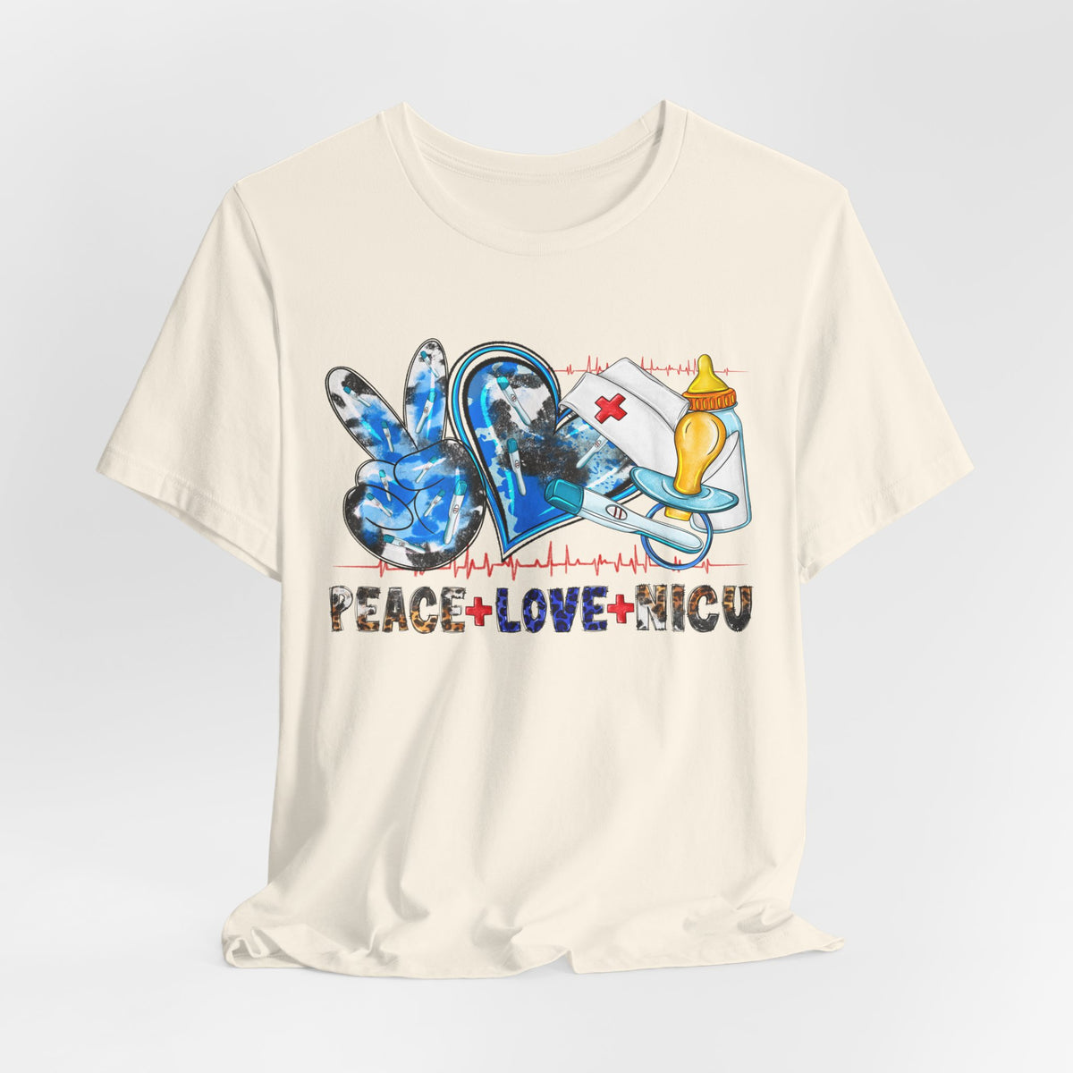 Peace + Love + NICU T-Shirt — Neonatal ICU Support Tee