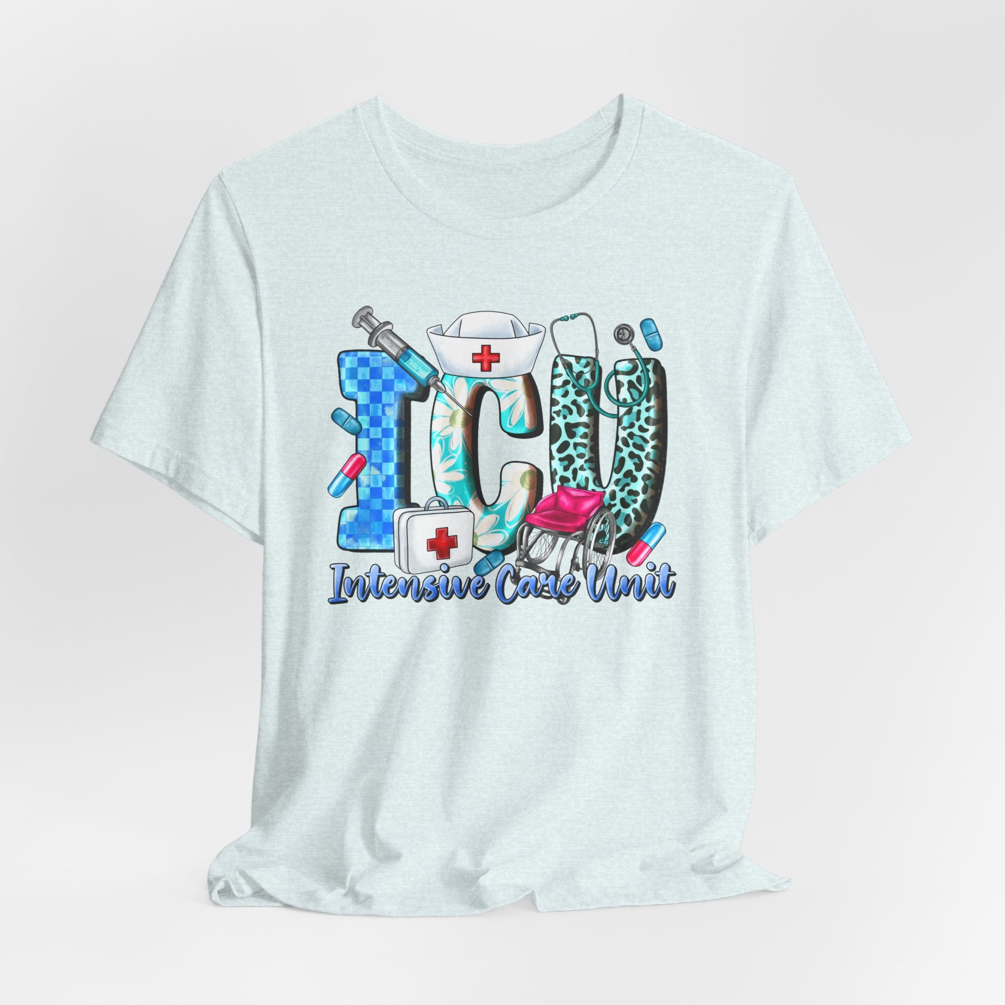 ICU Nurse Graphic Tee – Intensive Care Unit Medical Shirt