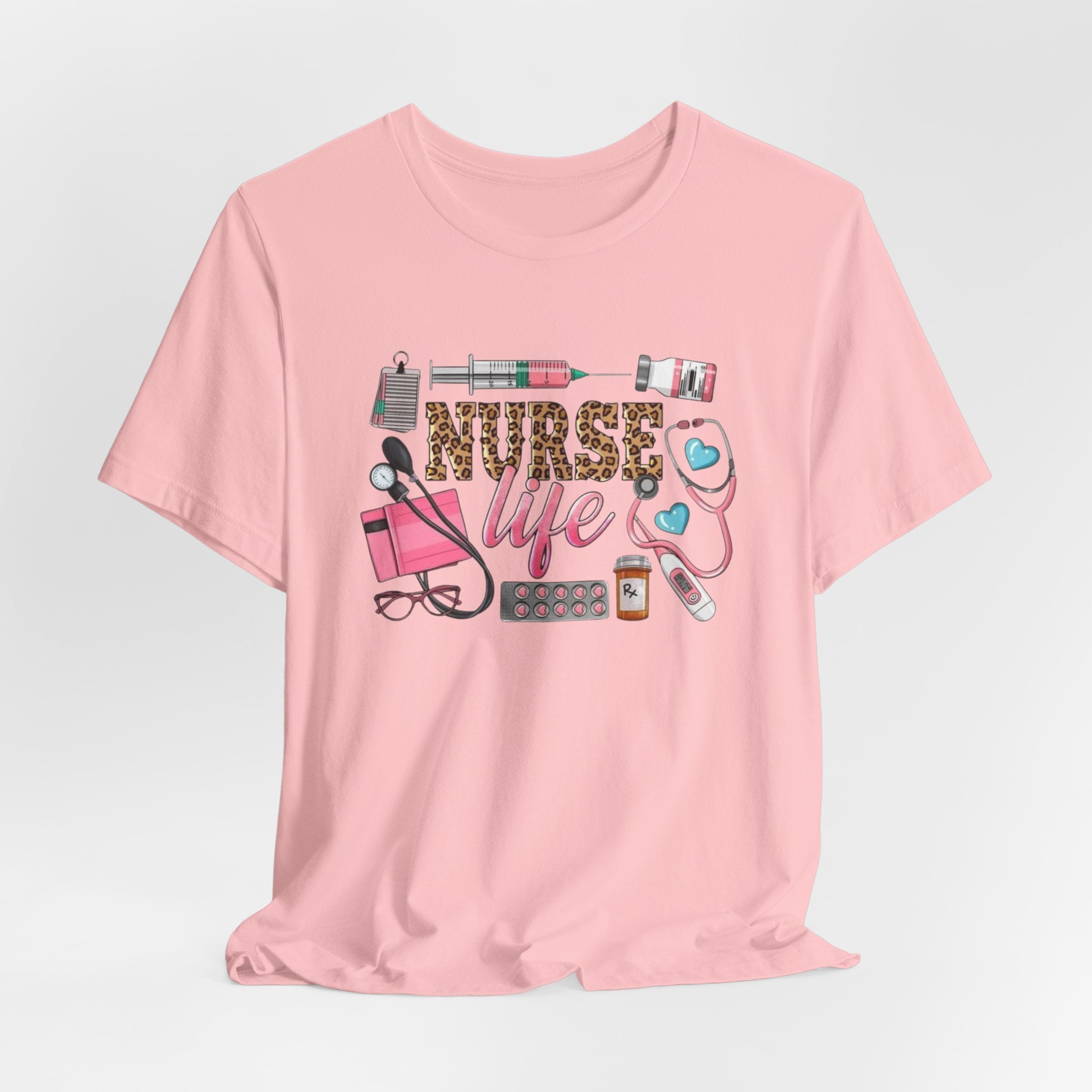 Nurse Life Graphic Tee — Cute Medical Tools Stethoscope & Scrubs Shirt