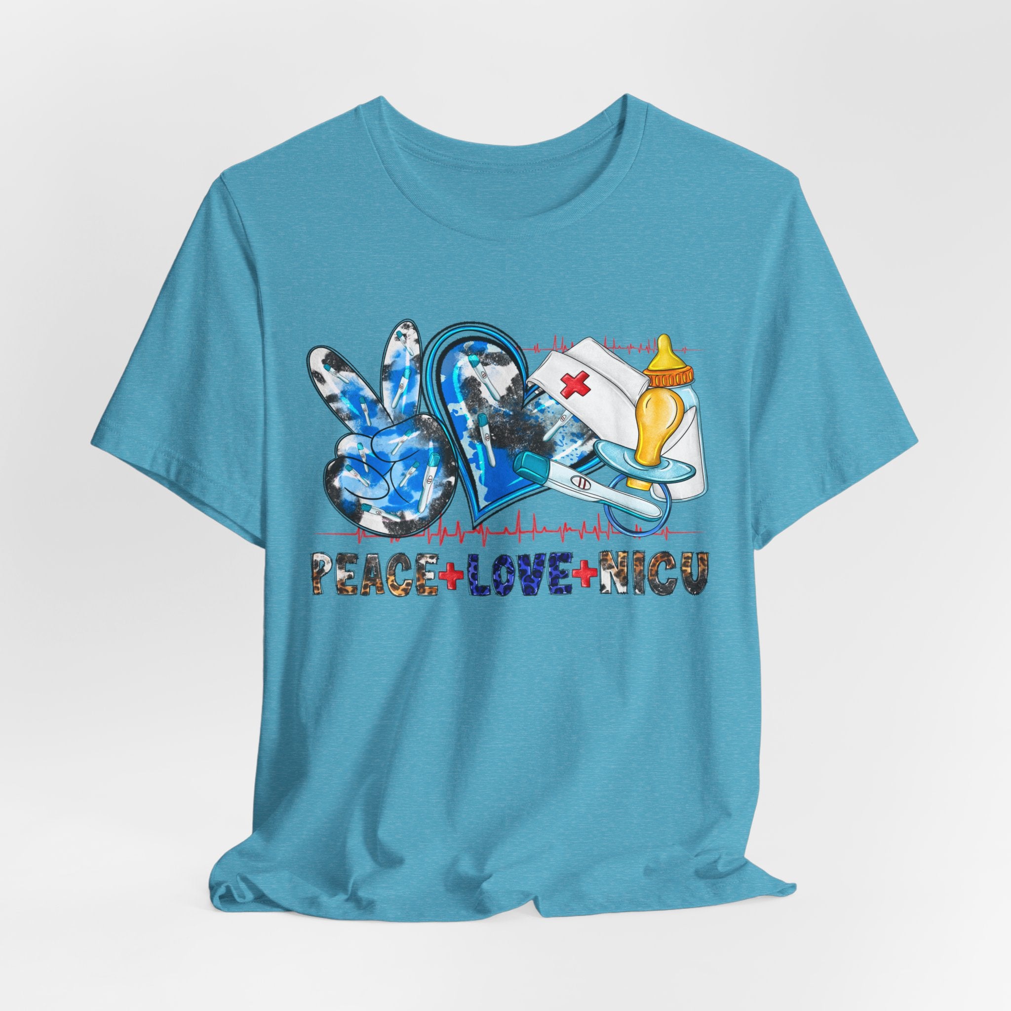 Peace + Love + NICU T-Shirt — Neonatal ICU Support Tee