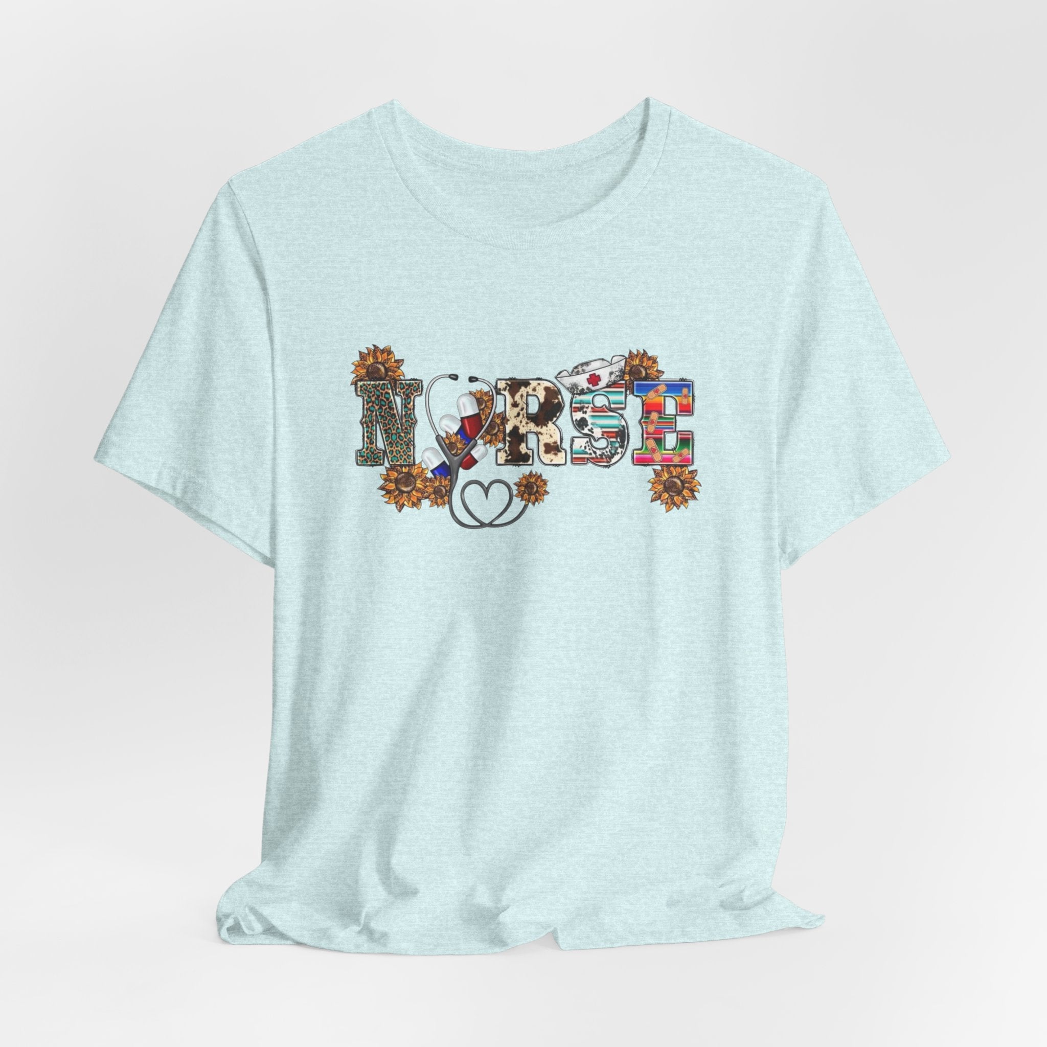 Blessed Floral Tee — "Blessed" Heart Graphic T-Shirt