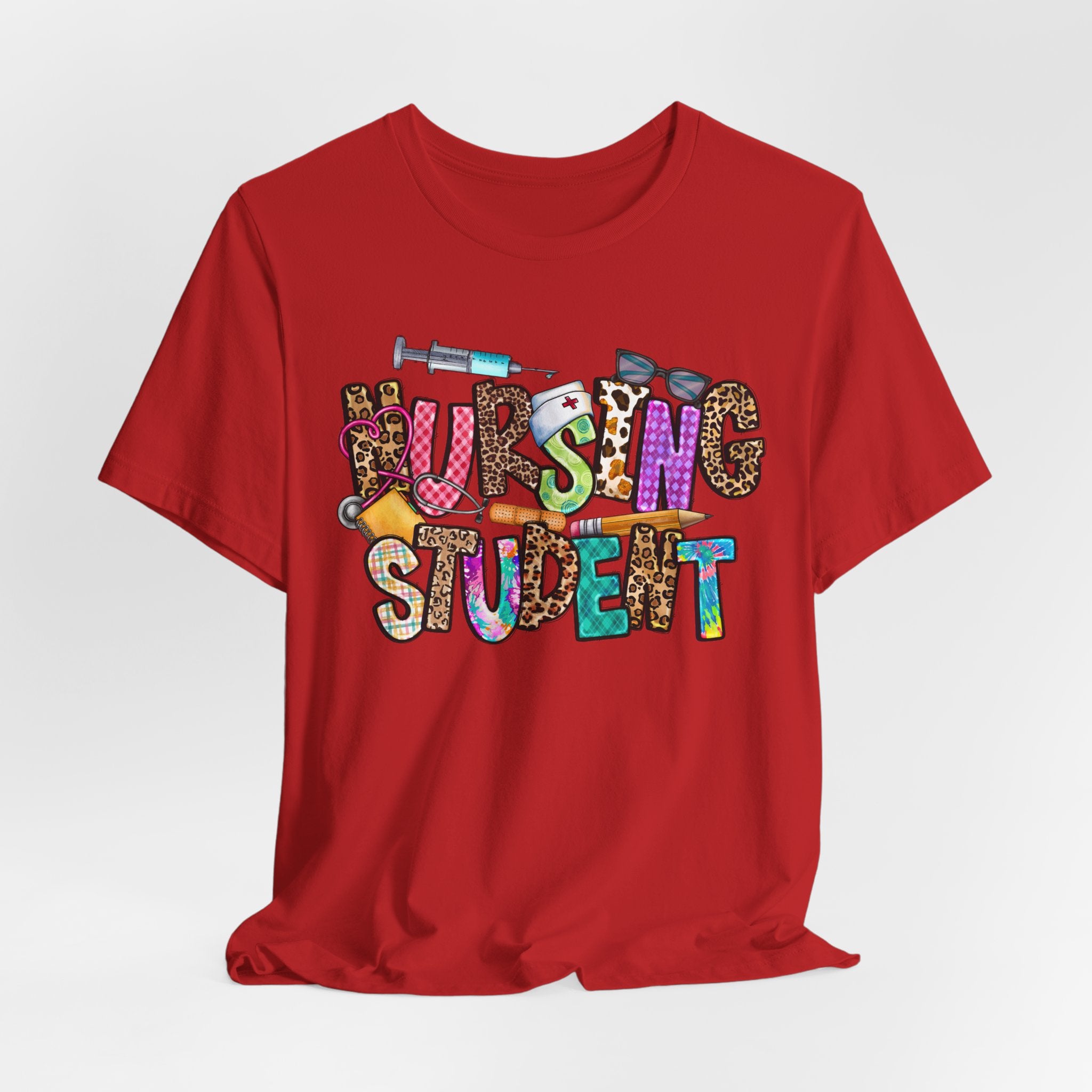 Nursing Student Colorful Doodle T-Shirt