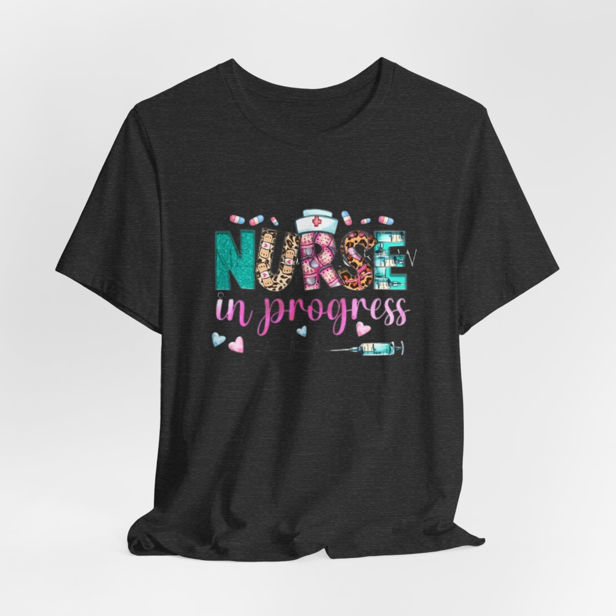 Nurse in Progress T‑Shirt — Cute Floral Nursing Student Tee