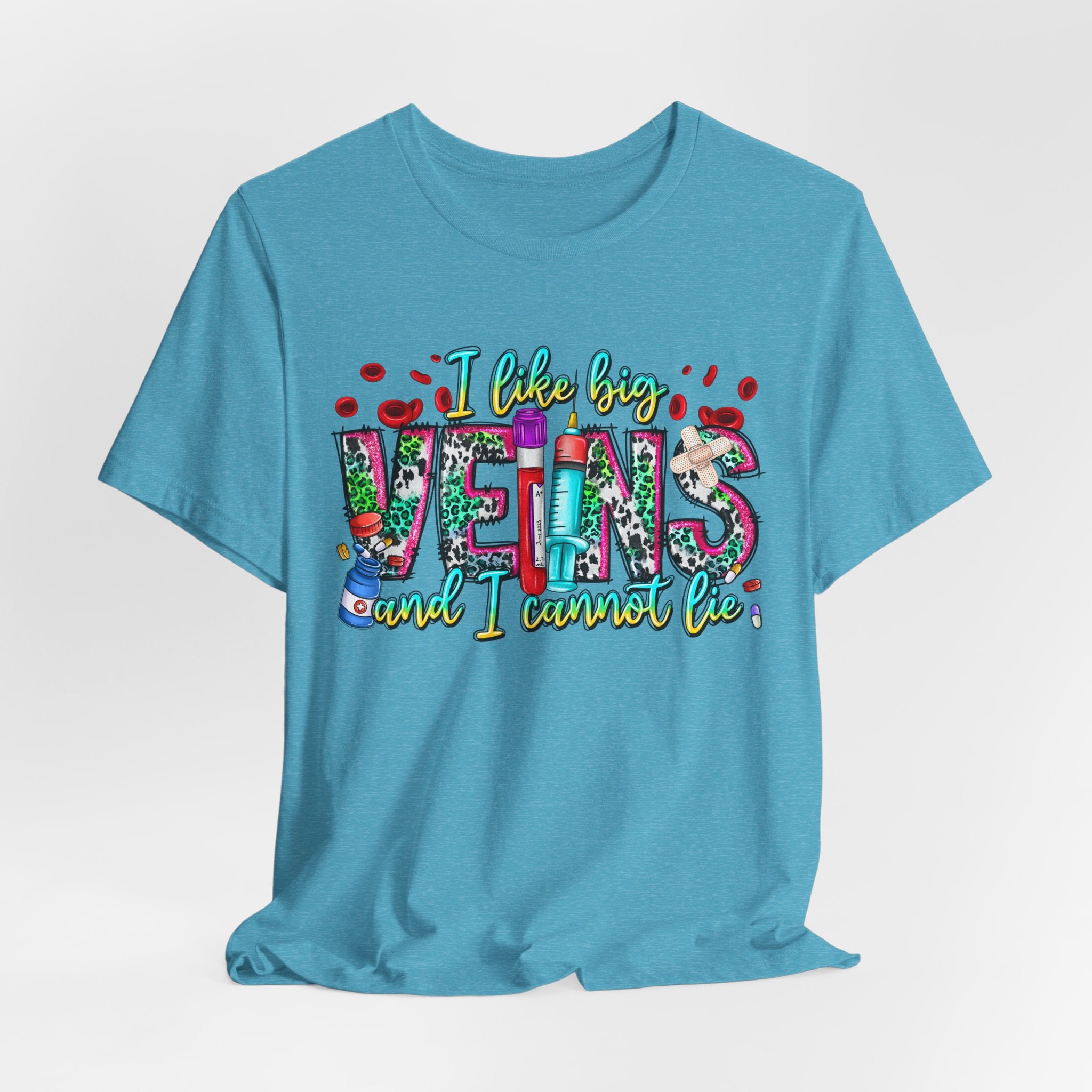 Vegans T‑Shirt — "I Like Big Vegans and I Cannot Lie" Colorful Plant‑Lover Tee