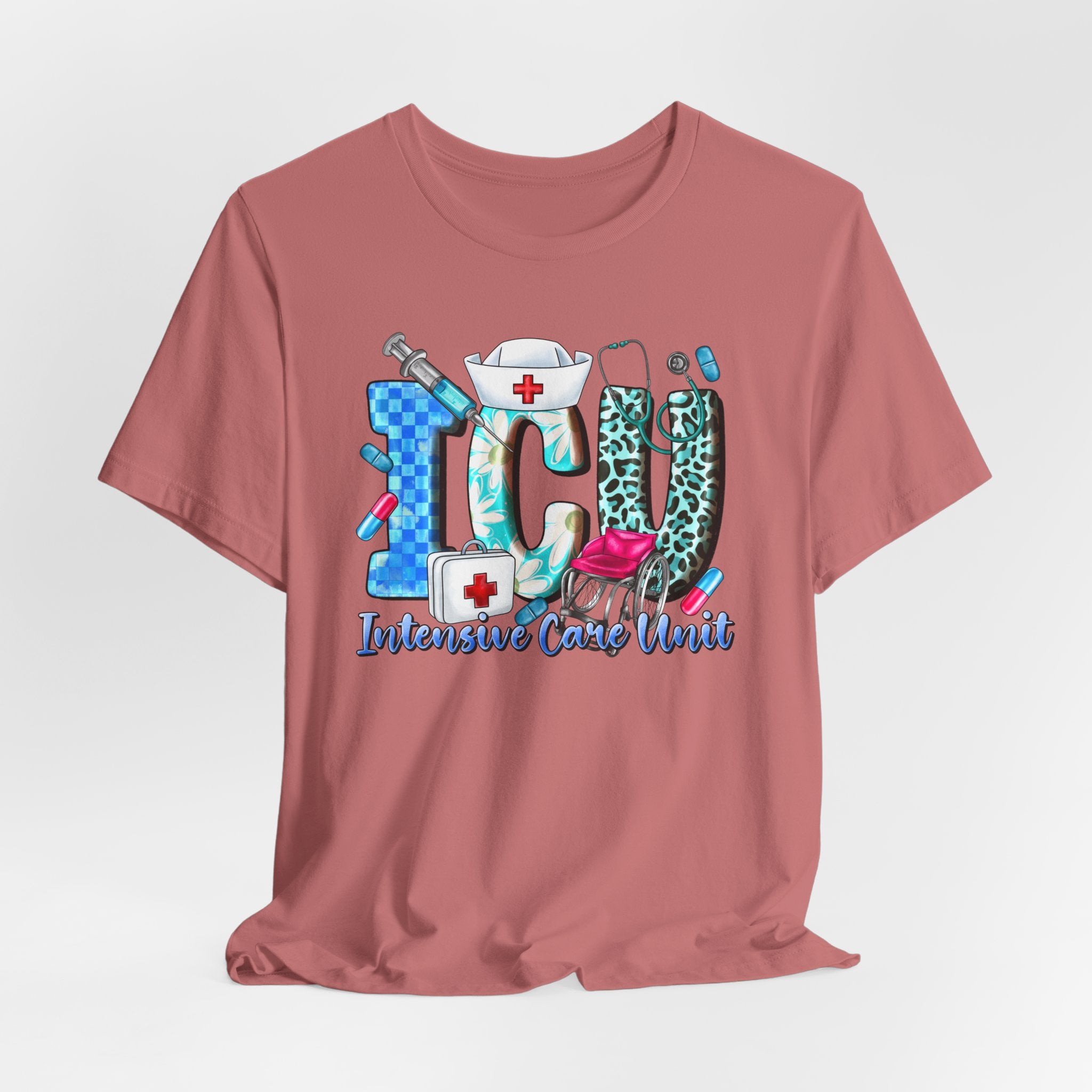 ICU Nurse Graphic Tee – Intensive Care Unit Medical Shirt