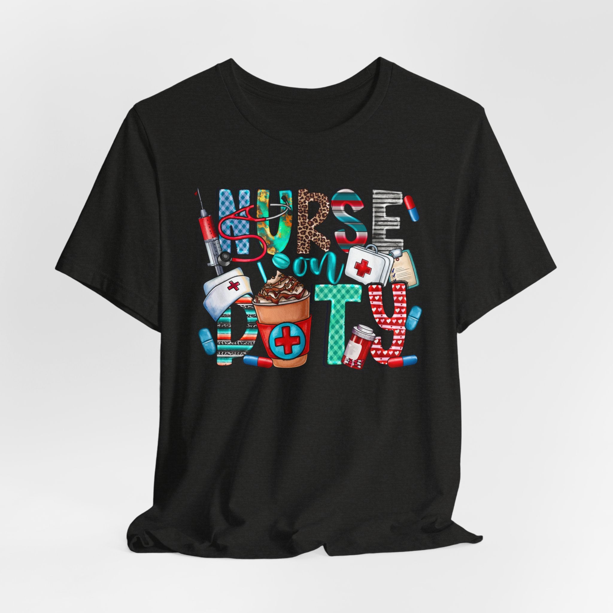 Nurse Doty Graphic Tee — Cute Medical Icons "Nurse Doty" T-Shirt for Nurses & Healthcare Gifts