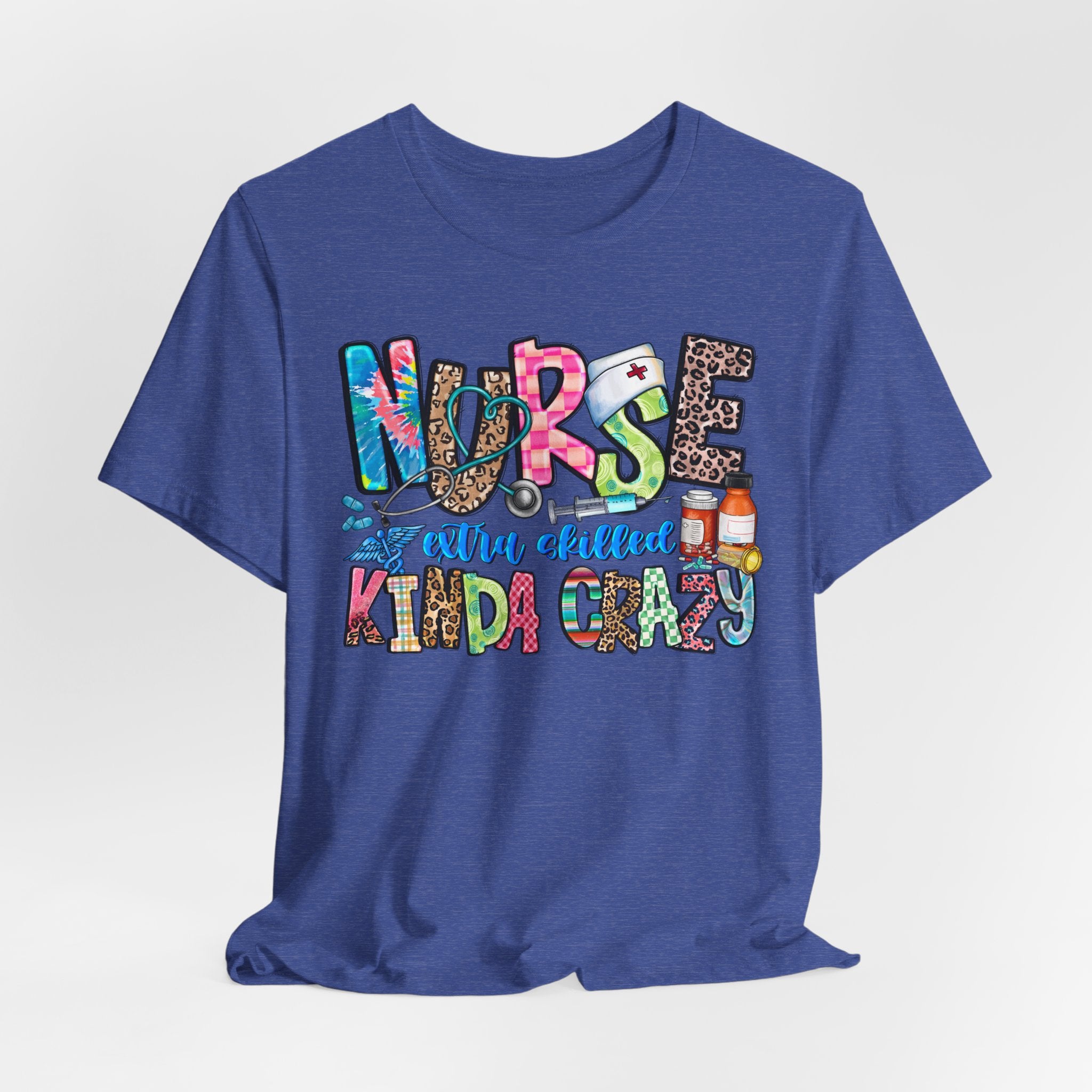 Nurse Kinda Crazy Graphic Tee – "Nurse: Extra Caffeinated, Kinda Crazy" Funny Nursing Gift