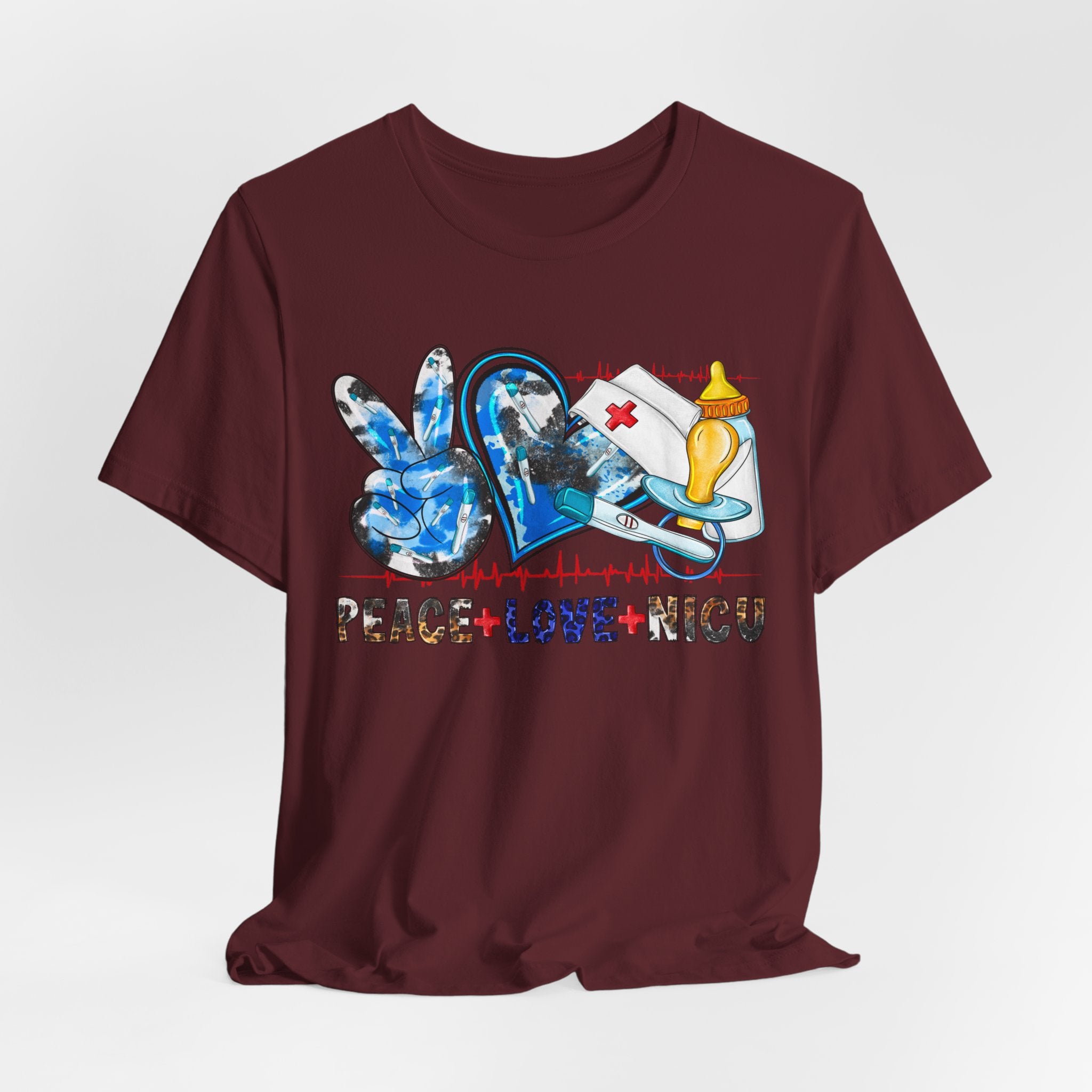 Peace + Love + NICU T-Shirt — Neonatal ICU Support Tee