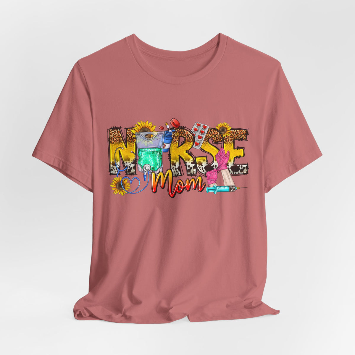 Nurse Mom Floral Graphic Tee