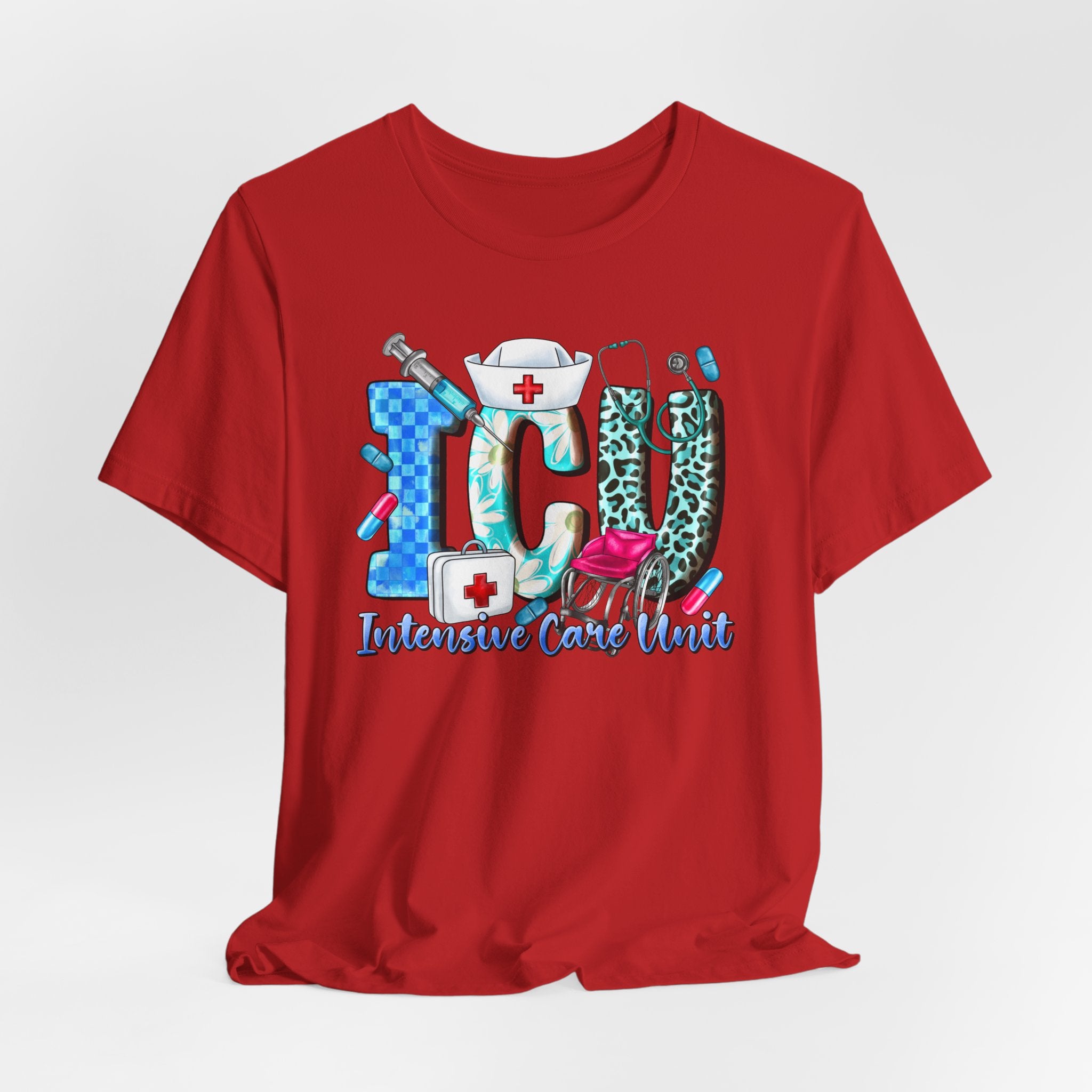 ICU Nurse Graphic Tee – Intensive Care Unit Medical Shirt
