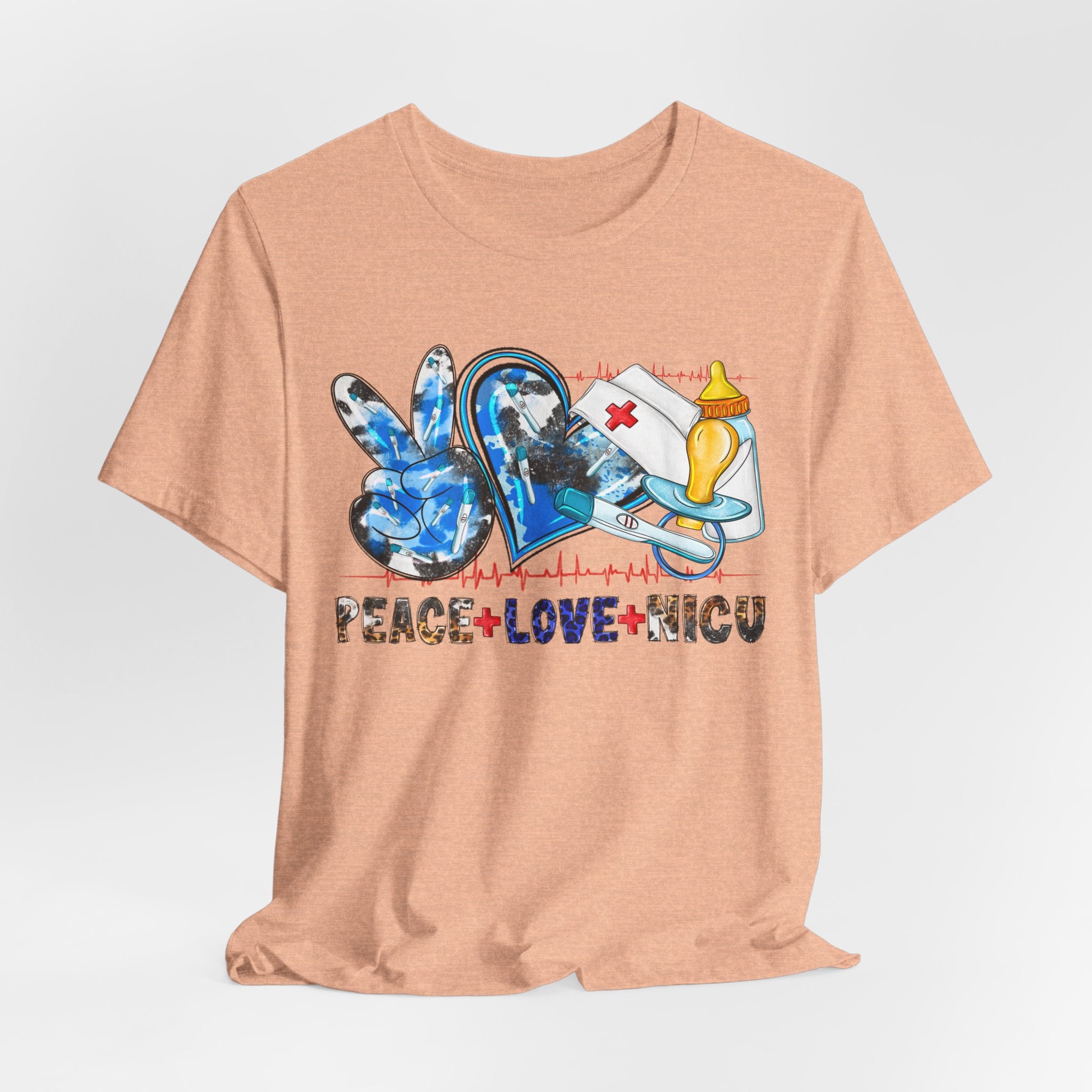 Peace + Love + NICU T-Shirt — Neonatal ICU Support Tee