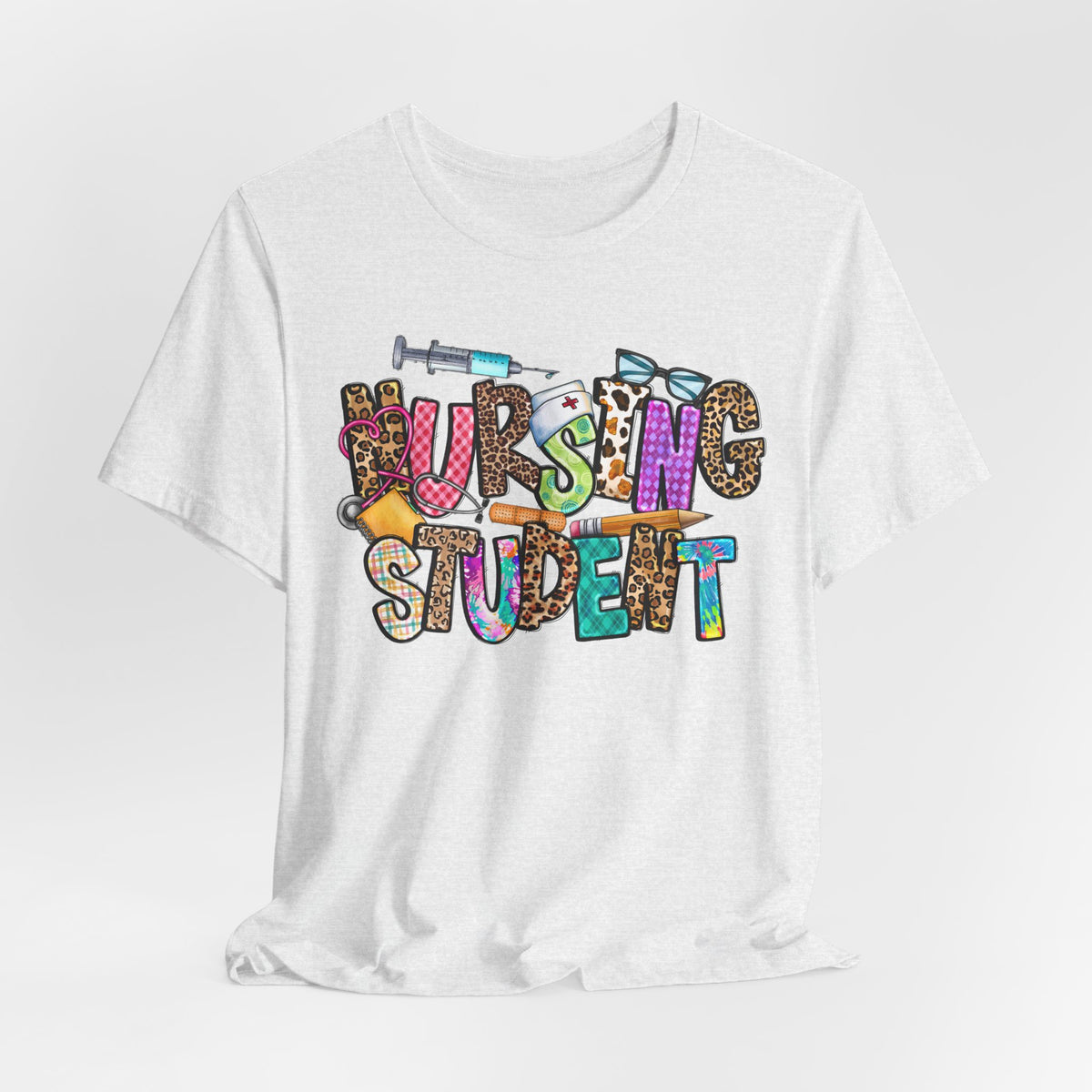 Nursing Student Colorful Doodle T-Shirt