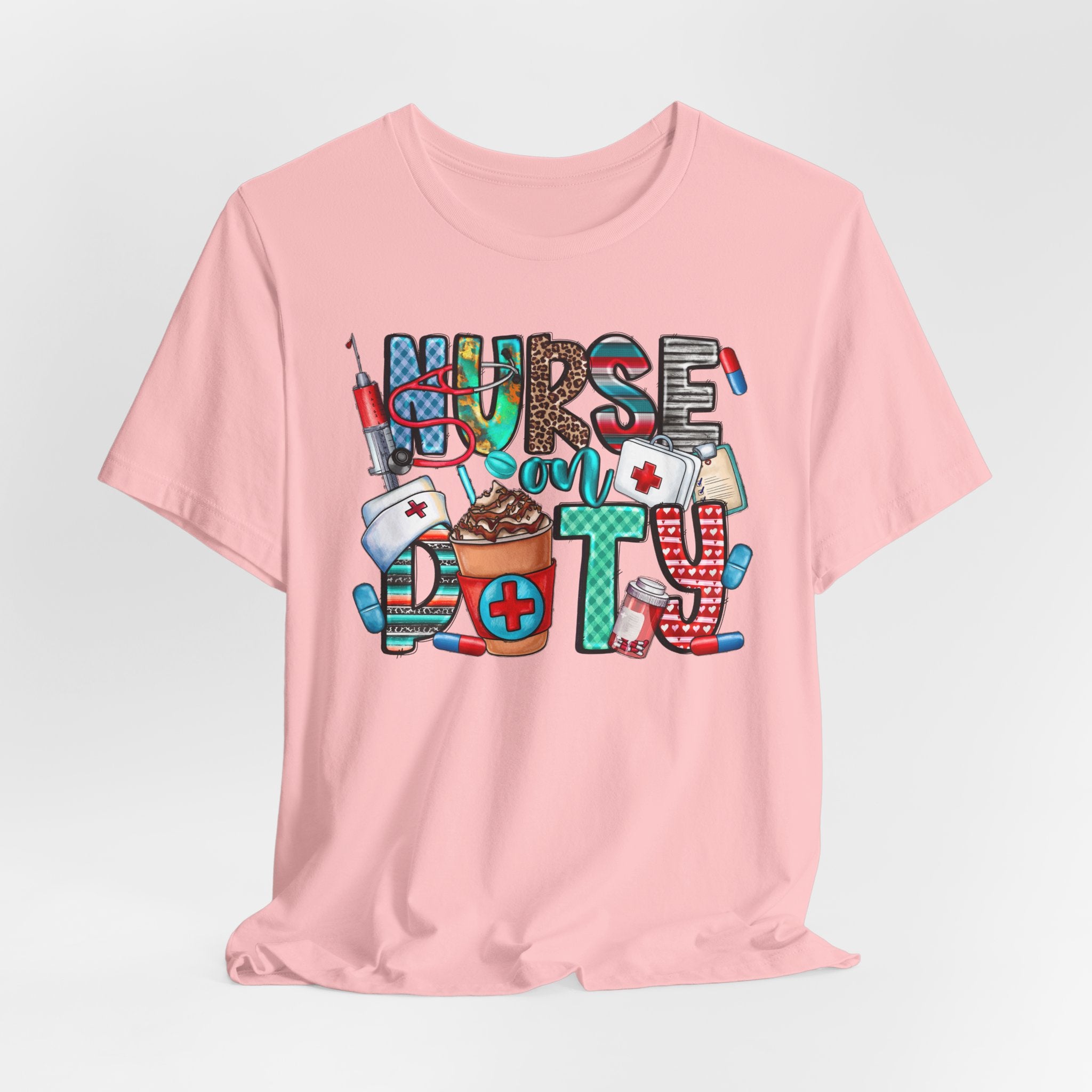 Nurse Doty Graphic Tee — Cute Medical Icons "Nurse Doty" T-Shirt for Nurses & Healthcare Gifts