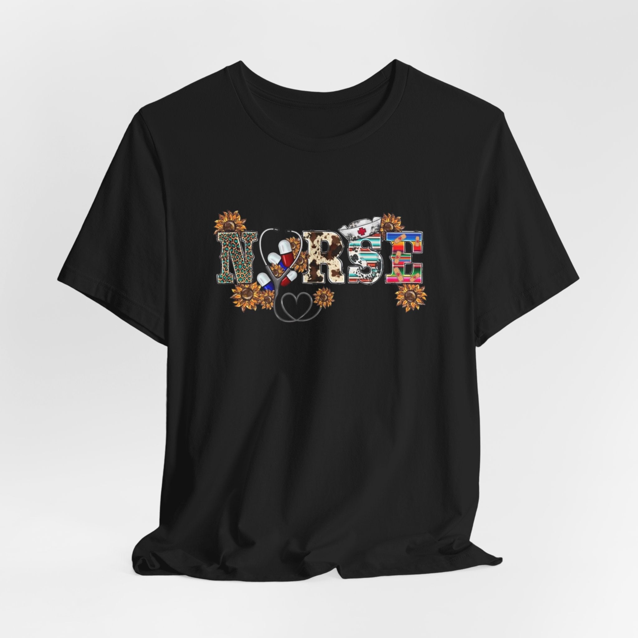 Blessed Floral Tee — "Blessed" Heart Graphic T-Shirt