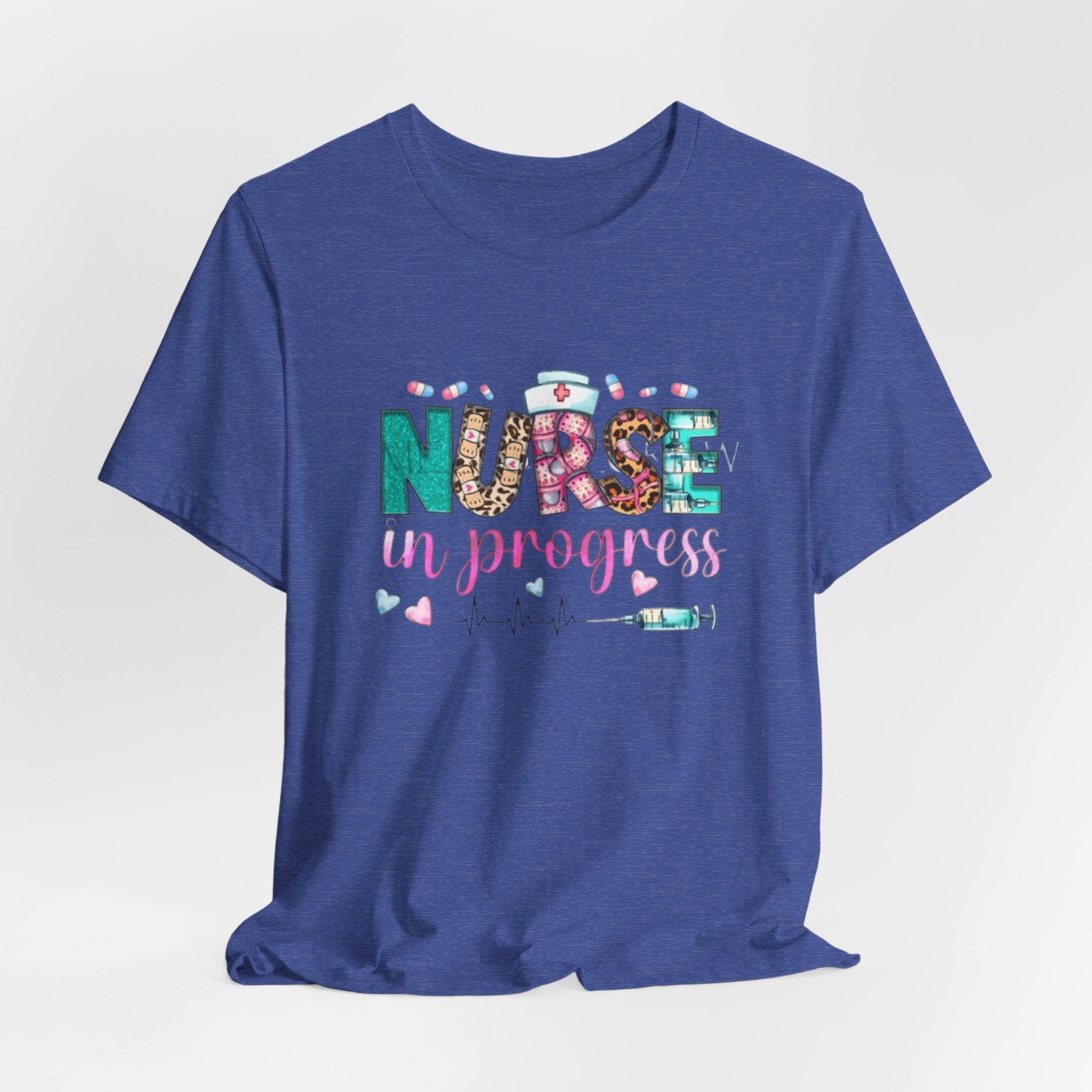 Nurse in Progress T‑Shirt — Cute Floral Nursing Student Tee