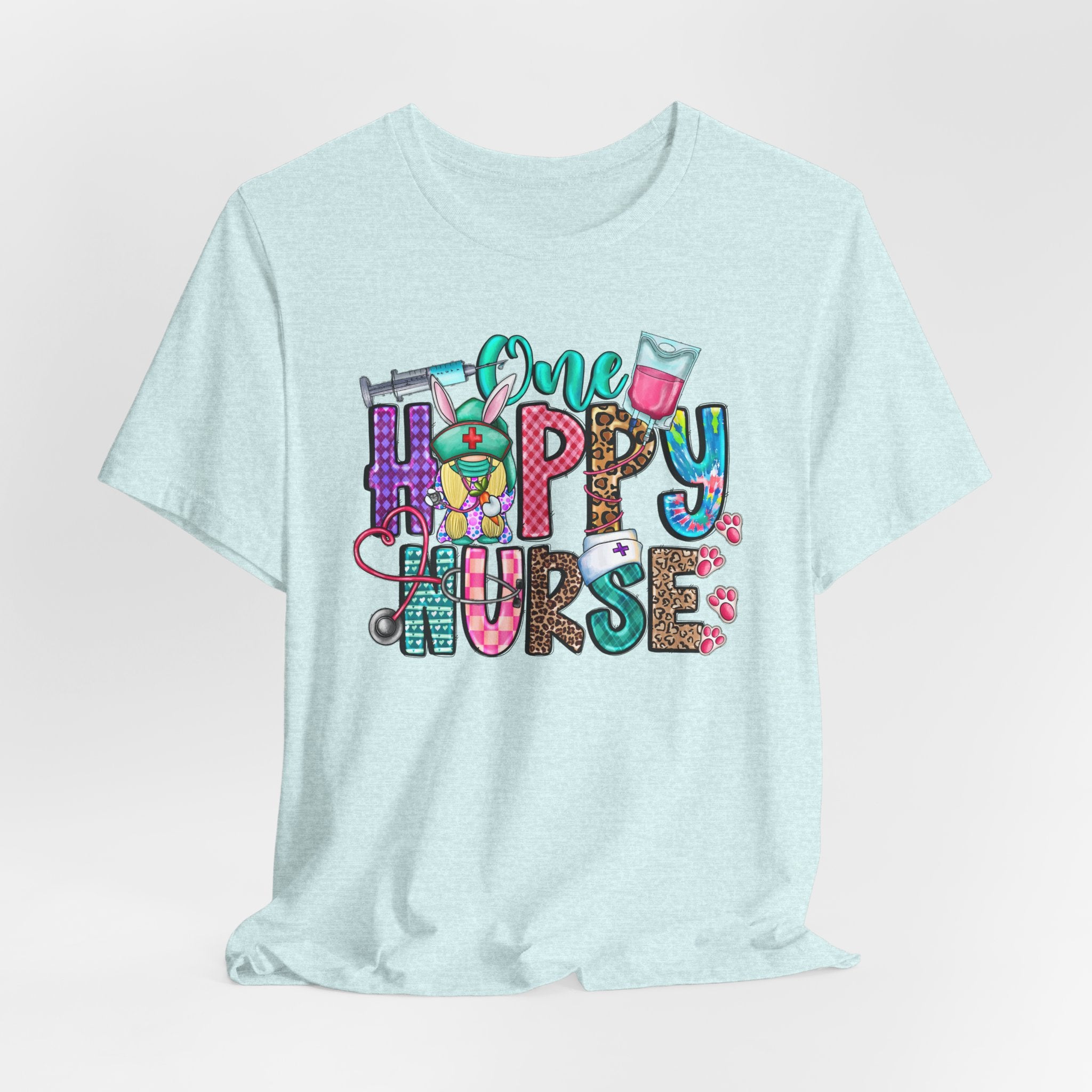 Happy Nurse Graphic Tee — Cute “One Happy Nurse” Scrubs Shirt