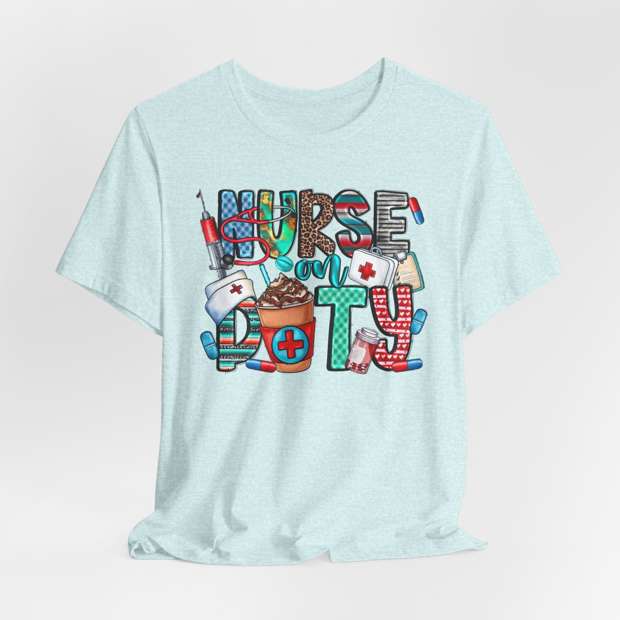 Nurse Doty Graphic Tee — Cute Medical Icons "Nurse Doty" T-Shirt for Nurses & Healthcare Gifts