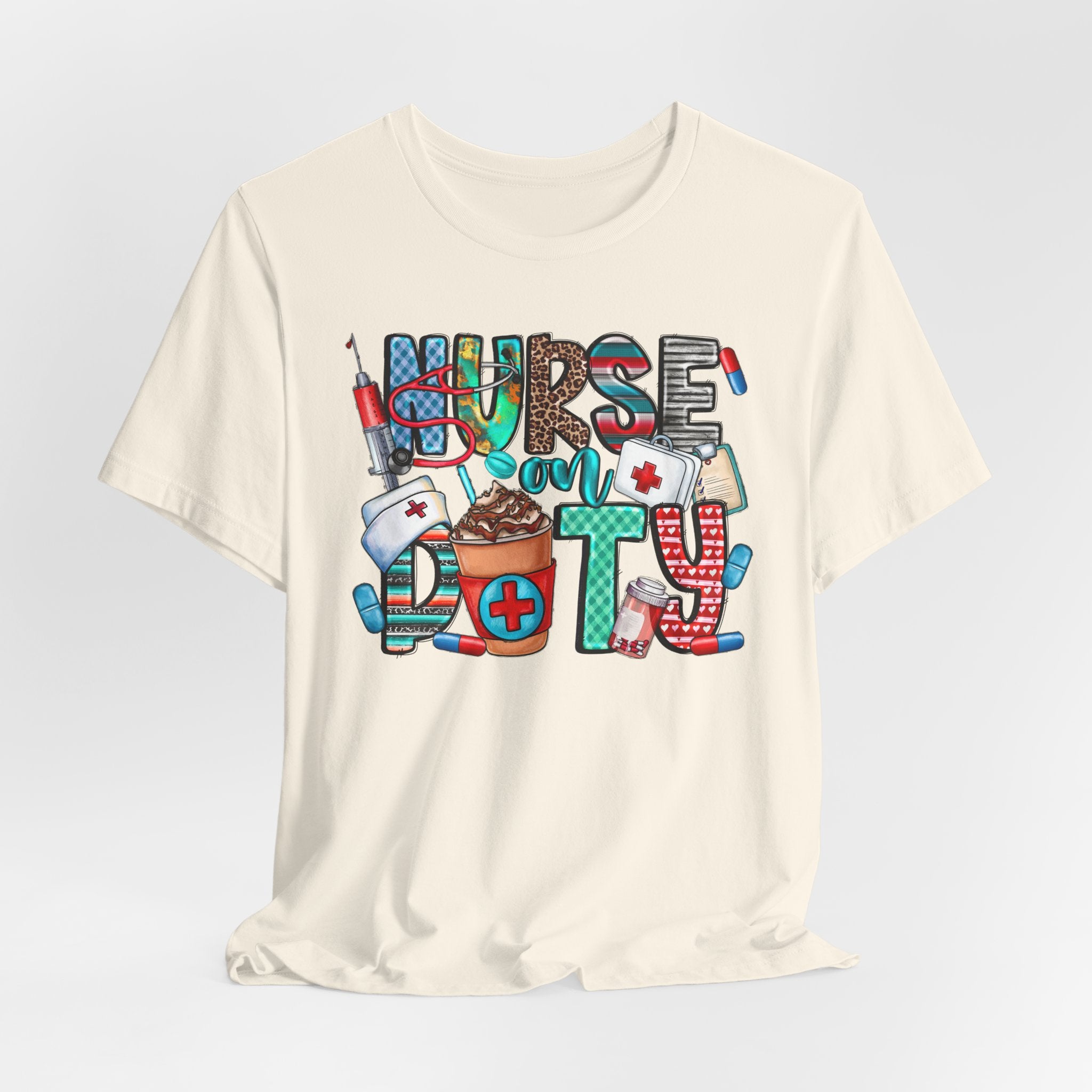 Nurse Doty Graphic Tee — Cute Medical Icons "Nurse Doty" T-Shirt for Nurses & Healthcare Gifts