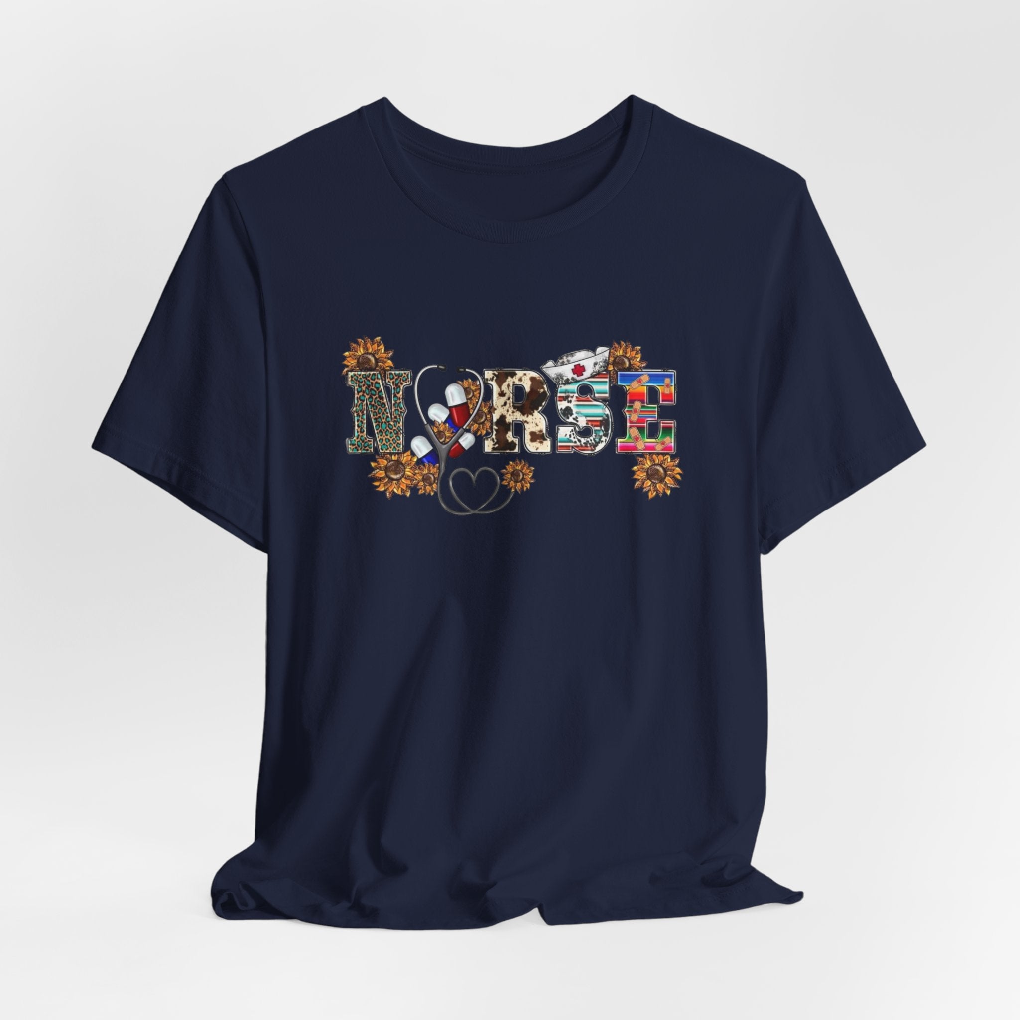Blessed Floral Tee — "Blessed" Heart Graphic T-Shirt