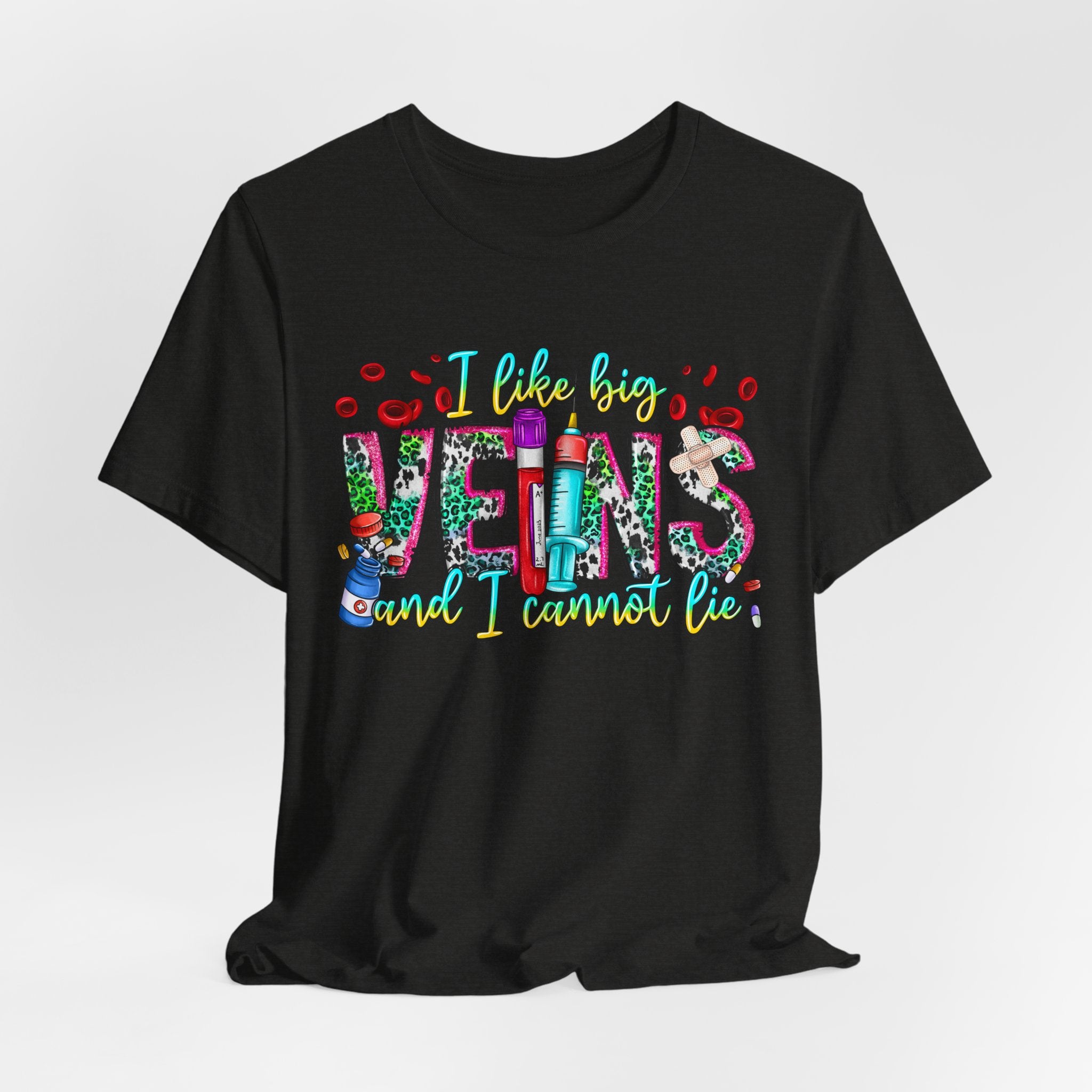 Vegans T‑Shirt — "I Like Big Vegans and I Cannot Lie" Colorful Plant‑Lover Tee