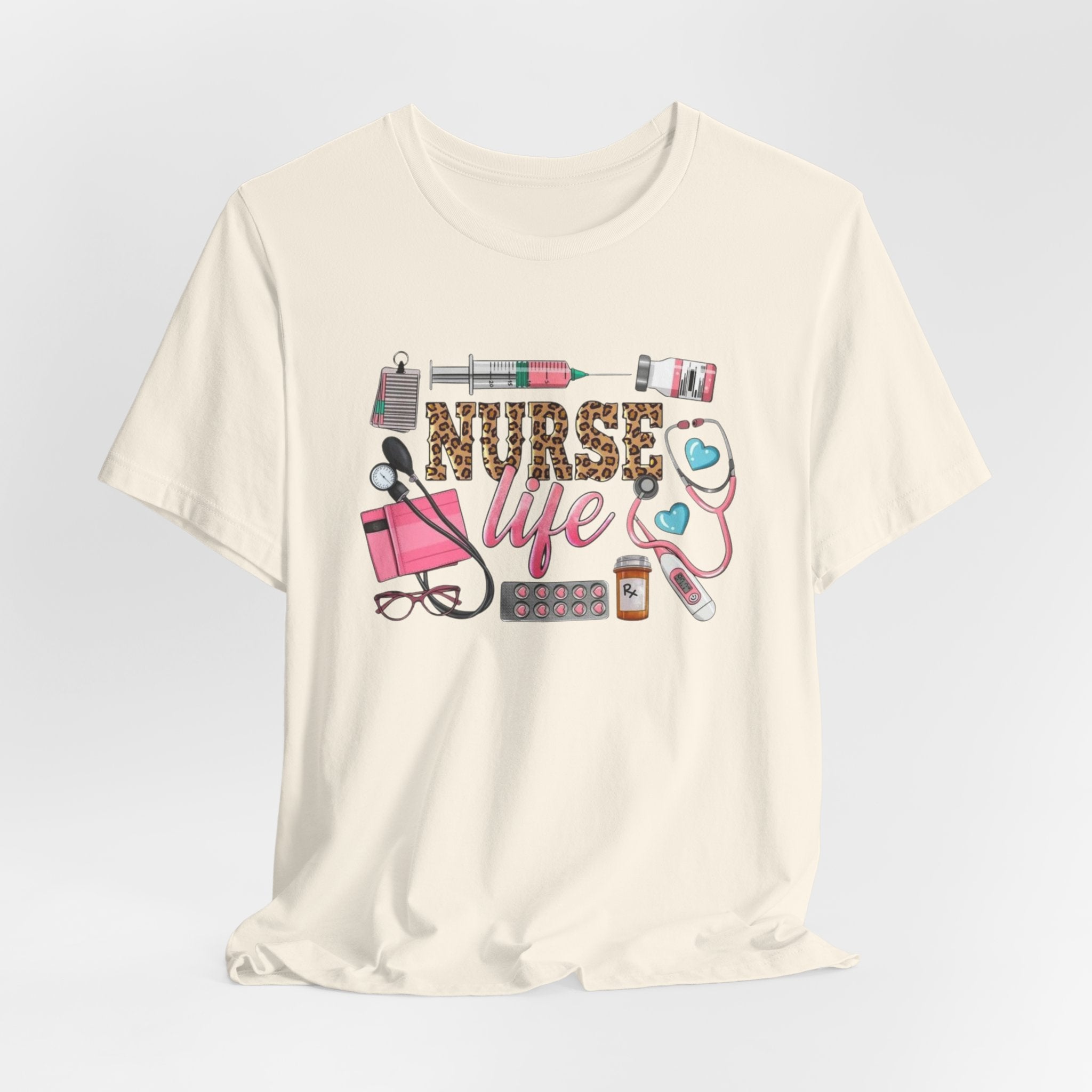 Nurse Life Graphic Tee — Cute Medical Tools Stethoscope & Scrubs Shirt