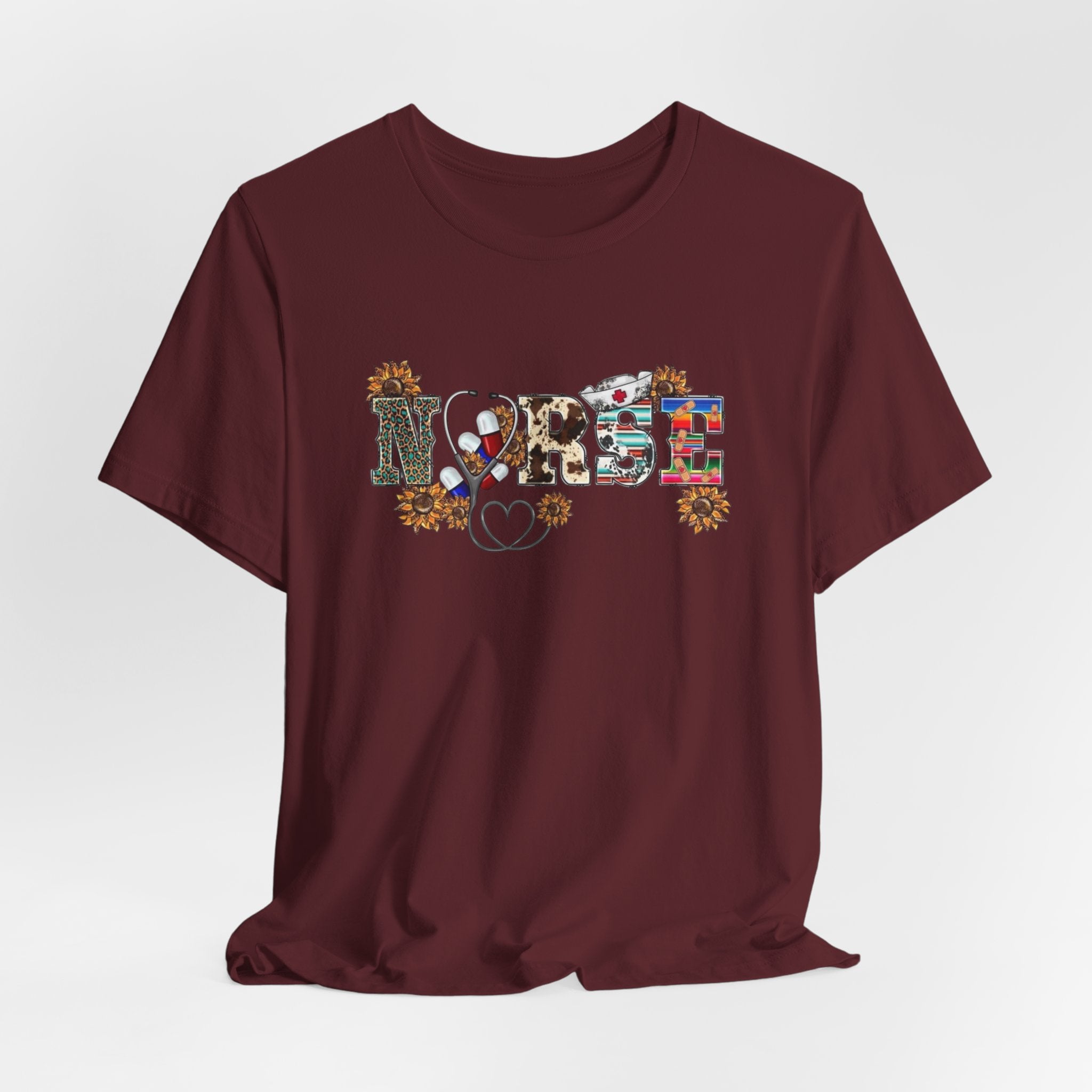 Blessed Floral Tee — "Blessed" Heart Graphic T-Shirt