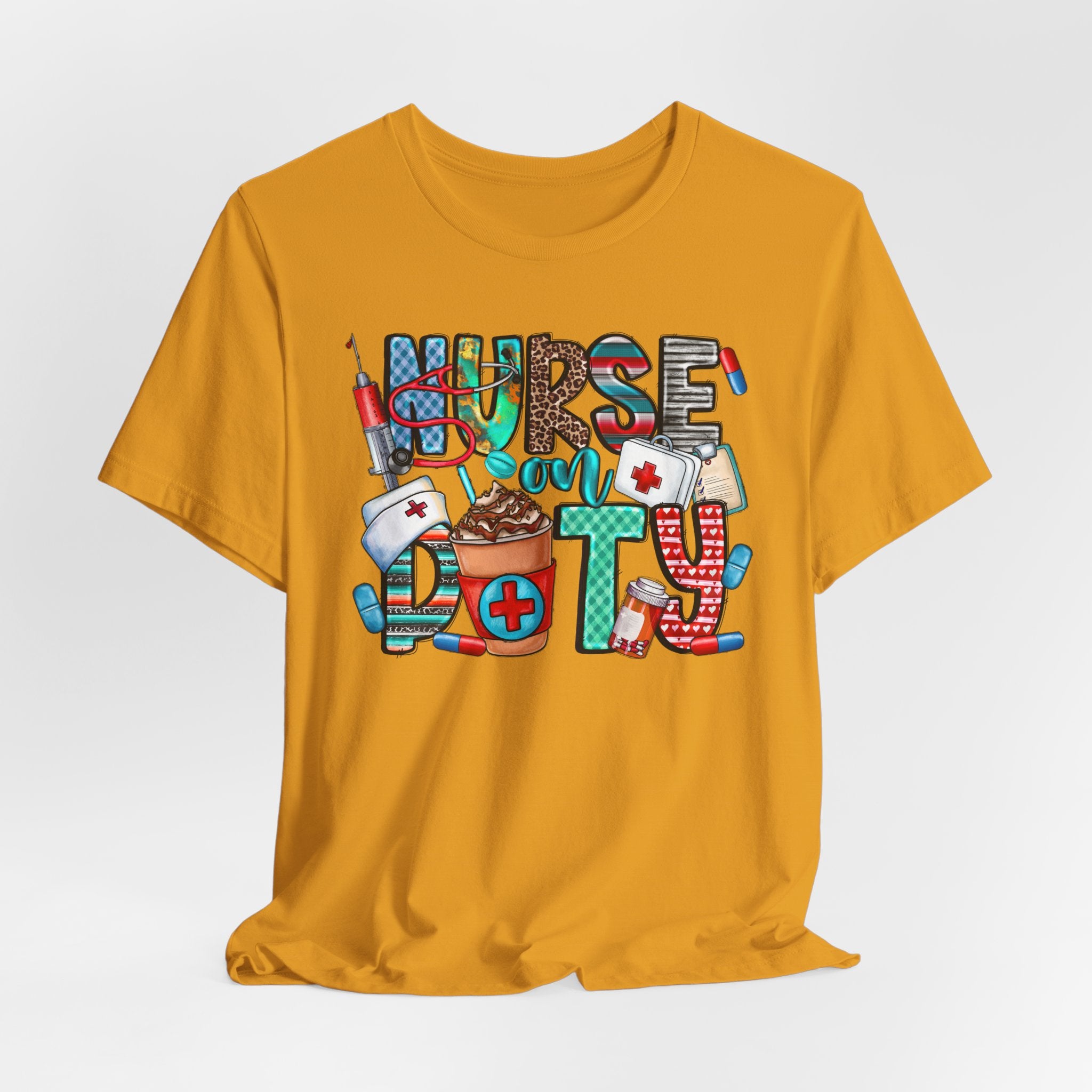 Nurse Doty Graphic Tee — Cute Medical Icons "Nurse Doty" T-Shirt for Nurses & Healthcare Gifts