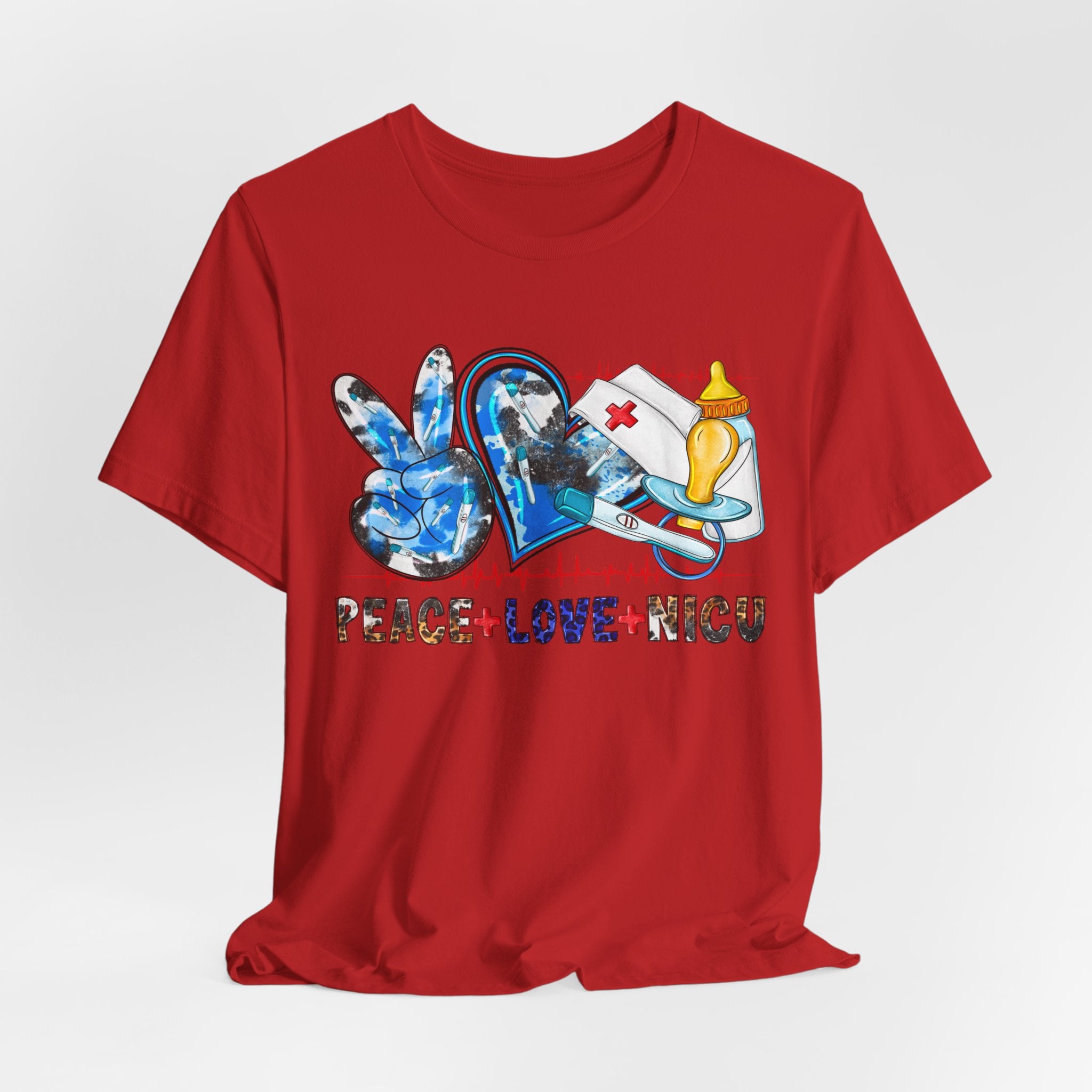 Peace + Love + NICU T-Shirt — Neonatal ICU Support Tee