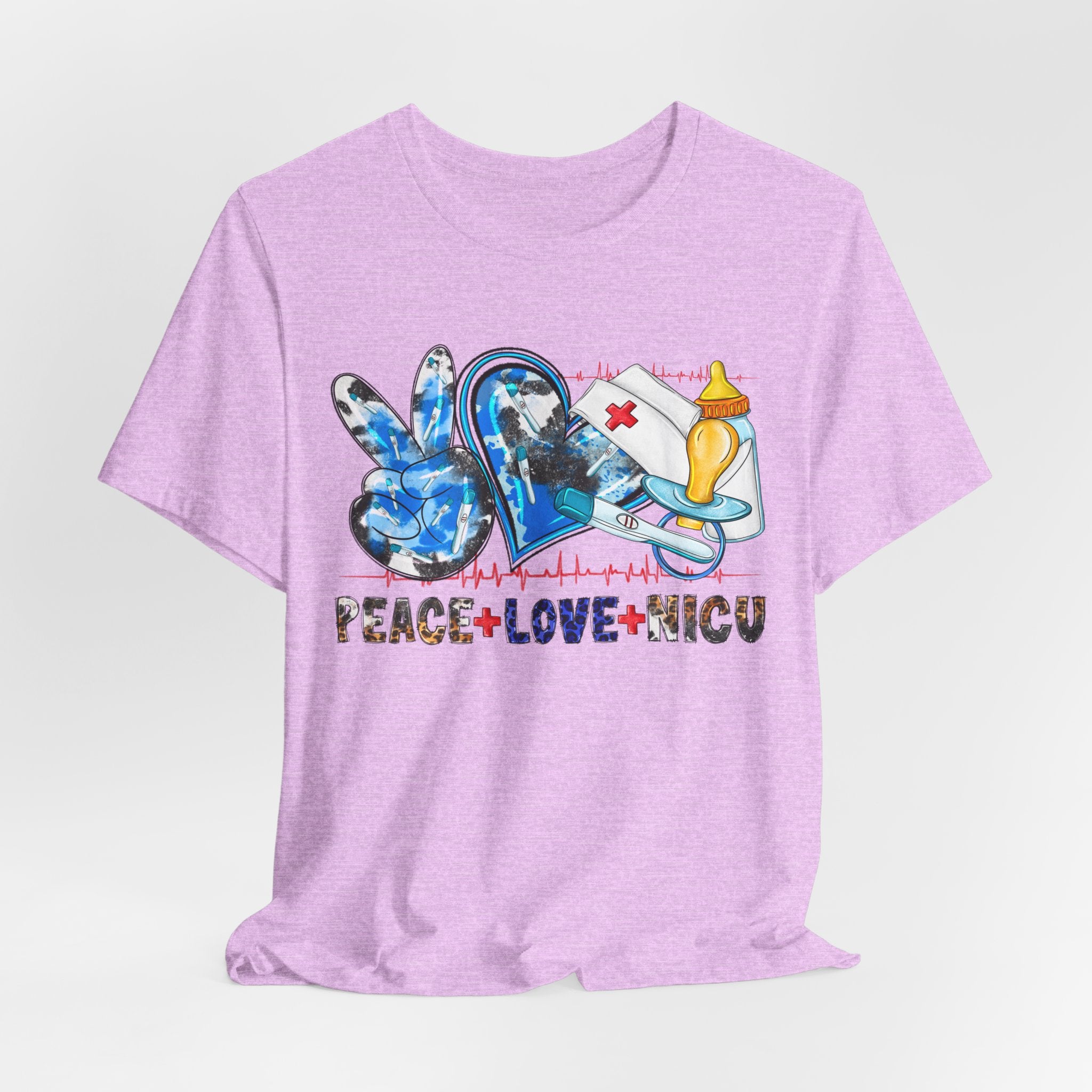 Peace + Love + NICU T-Shirt — Neonatal ICU Support Tee