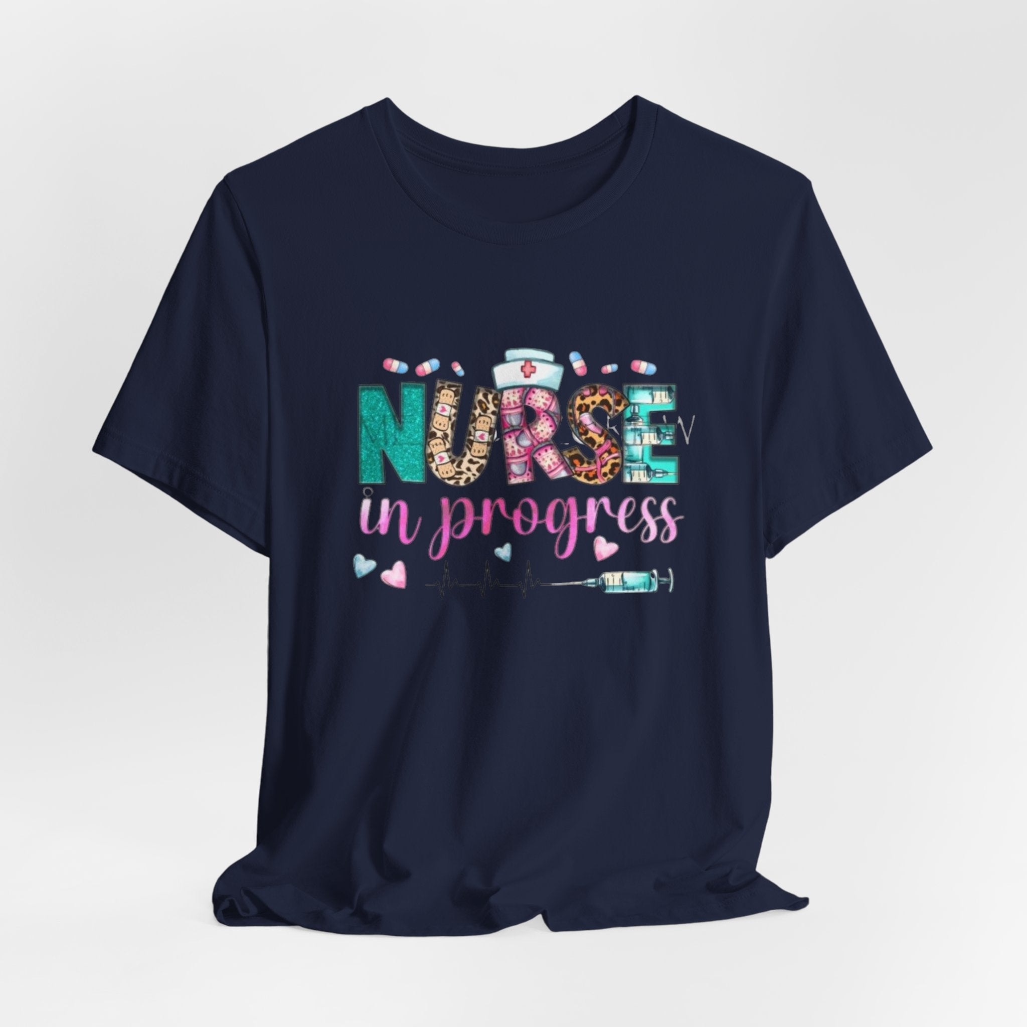 Nurse in Progress T‑Shirt — Cute Floral Nursing Student Tee