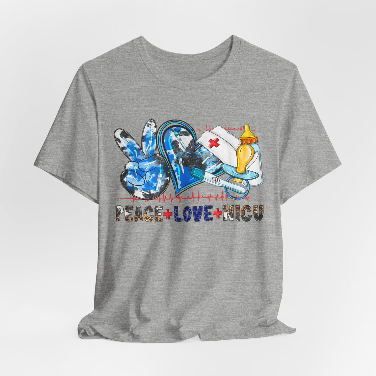 Peace + Love + NICU T-Shirt — Neonatal ICU Support Tee