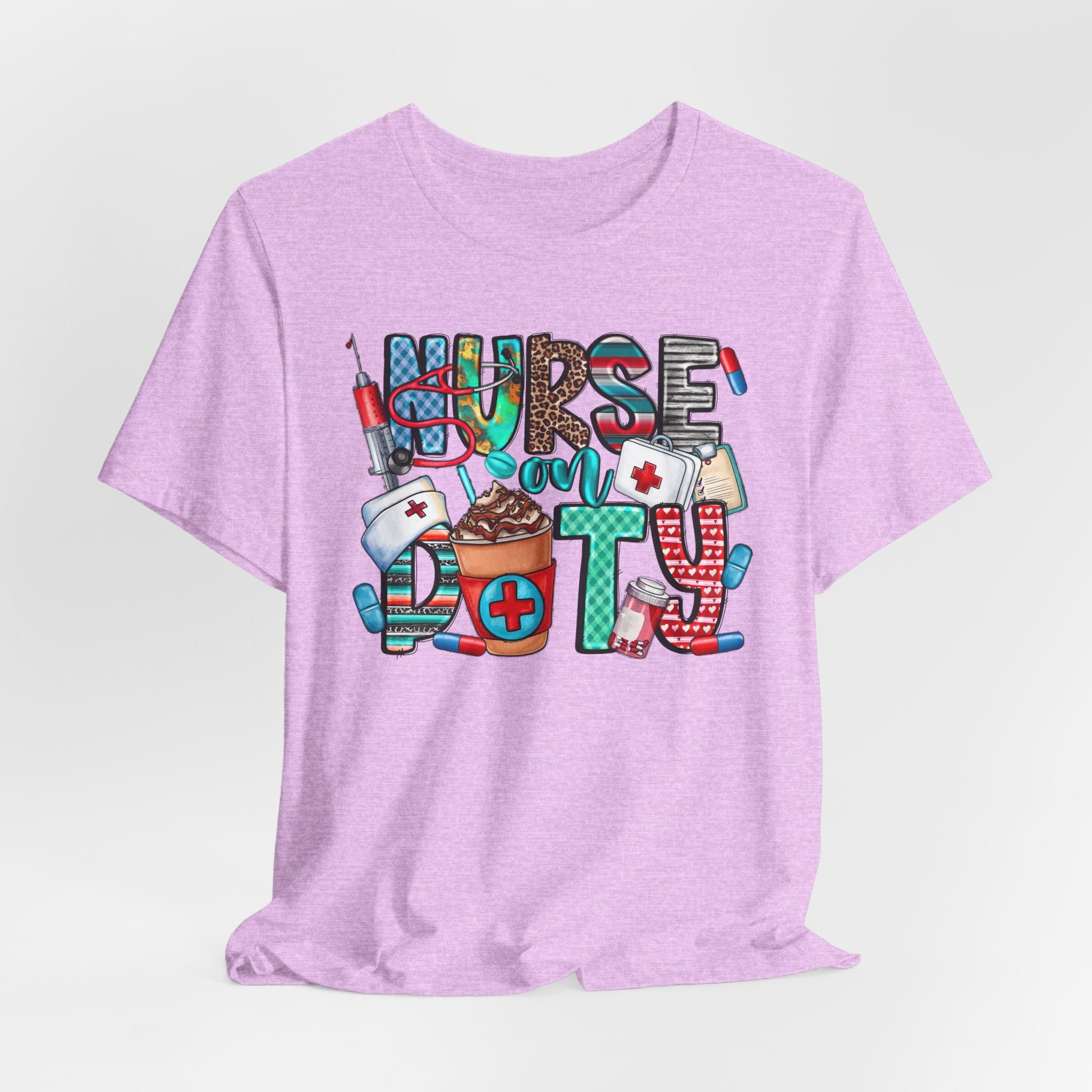 Nurse Doty Graphic Tee — Cute Medical Icons "Nurse Doty" T-Shirt for Nurses & Healthcare Gifts