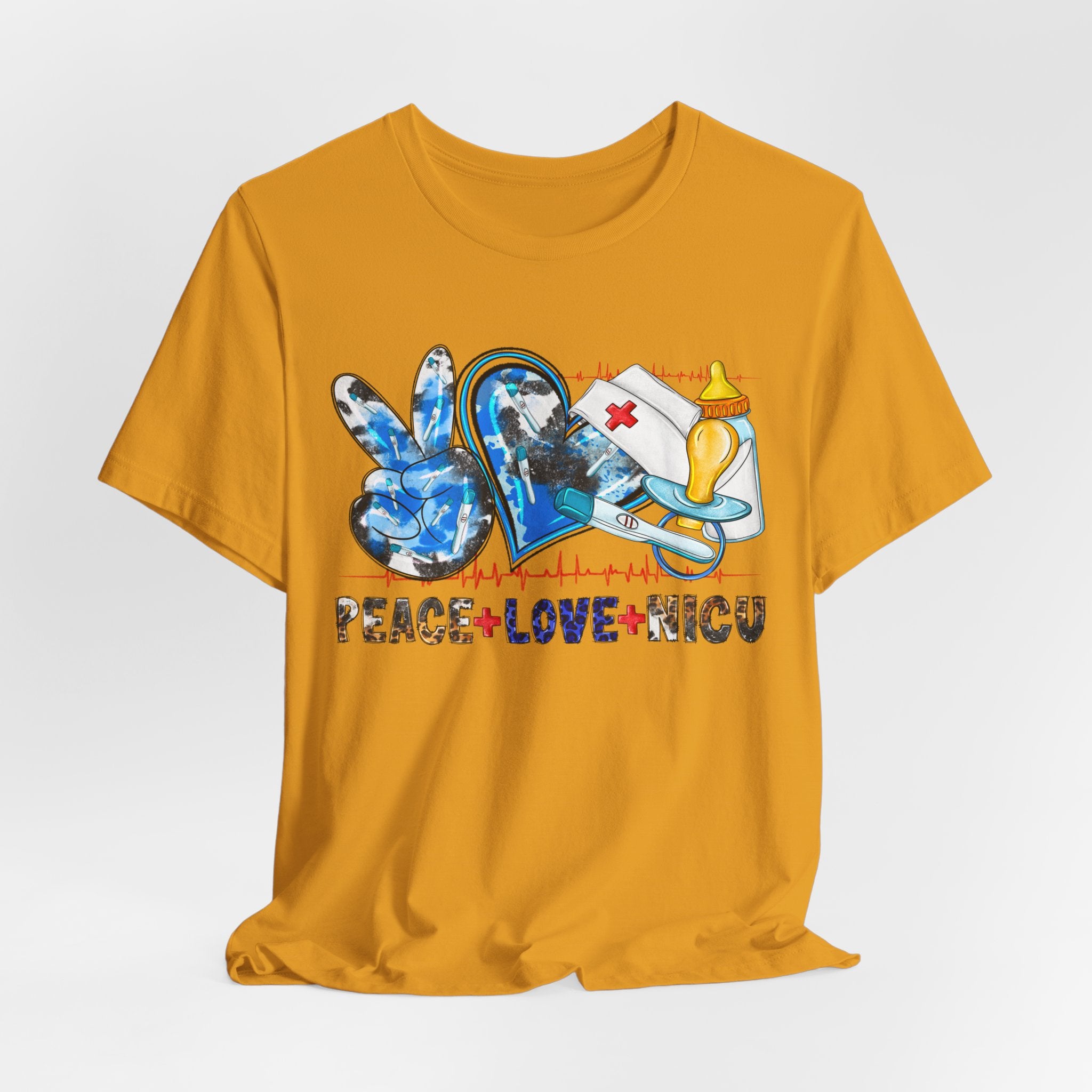 Peace + Love + NICU T-Shirt — Neonatal ICU Support Tee