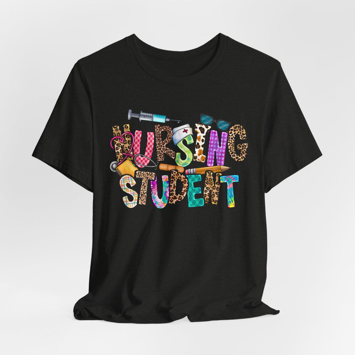 Nursing Student Colorful Doodle T-Shirt