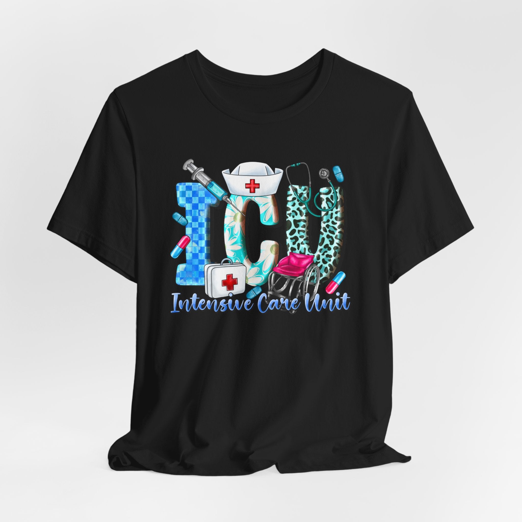 ICU Nurse Graphic Tee – Intensive Care Unit Medical Shirt