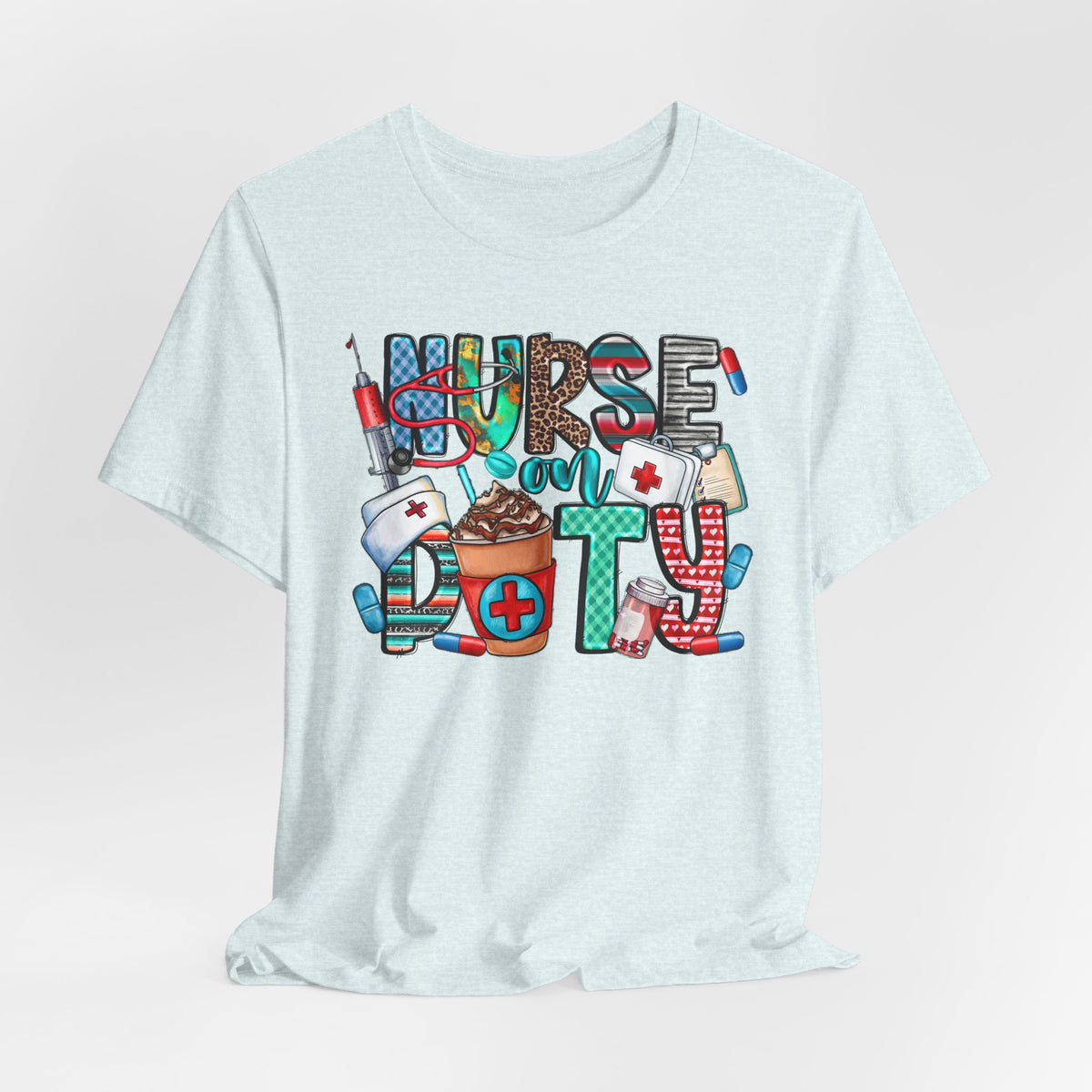 Nurse Doty Graphic Tee — Cute Medical Icons "Nurse Doty" T-Shirt for Nurses & Healthcare Gifts