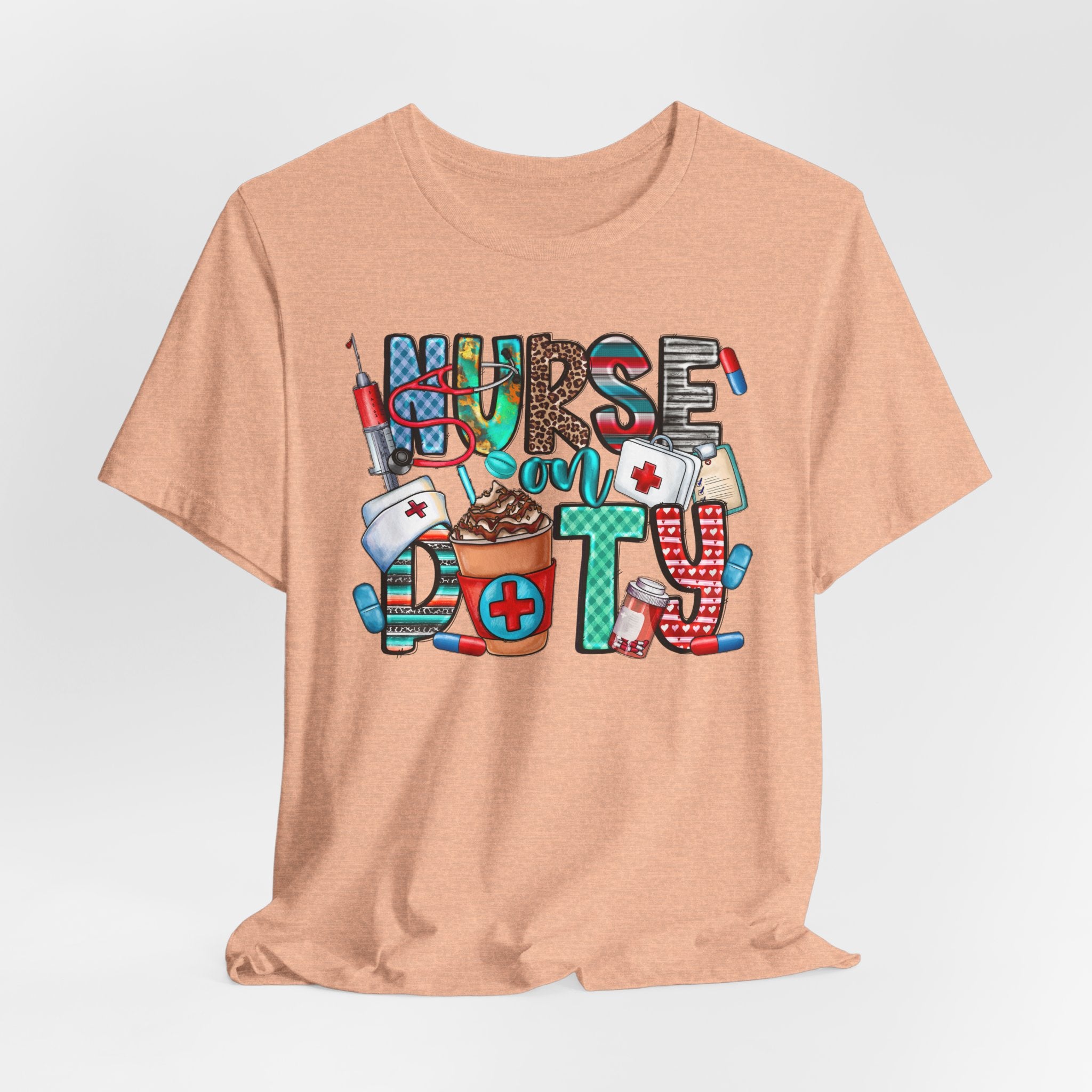 Nurse Doty Graphic Tee — Cute Medical Icons "Nurse Doty" T-Shirt for Nurses & Healthcare Gifts