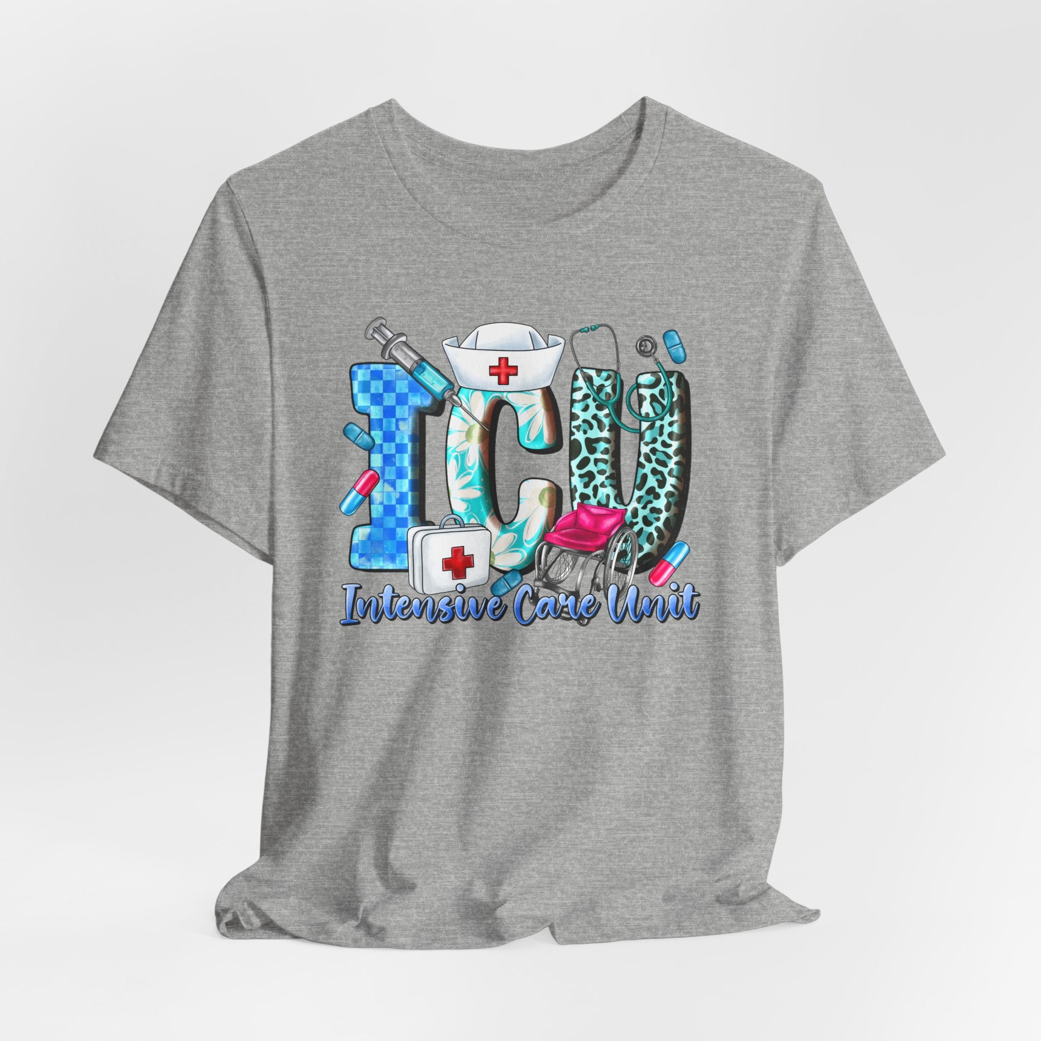 ICU Nurse Graphic Tee – Intensive Care Unit Medical Shirt