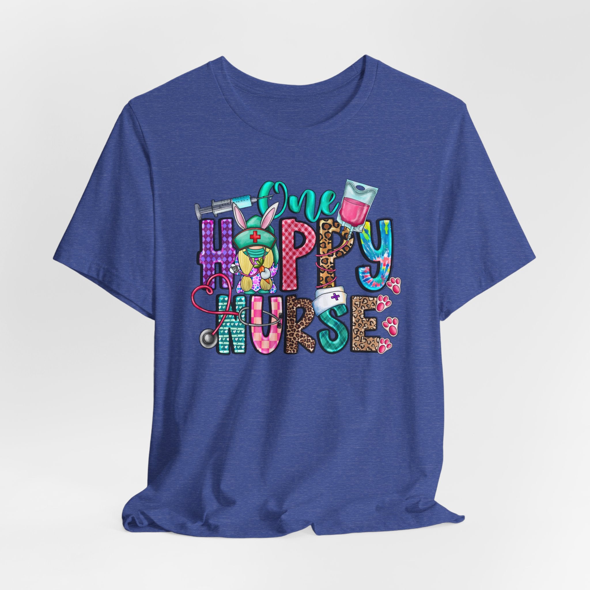 Happy Nurse Graphic Tee — Cute “One Happy Nurse” Scrubs Shirt