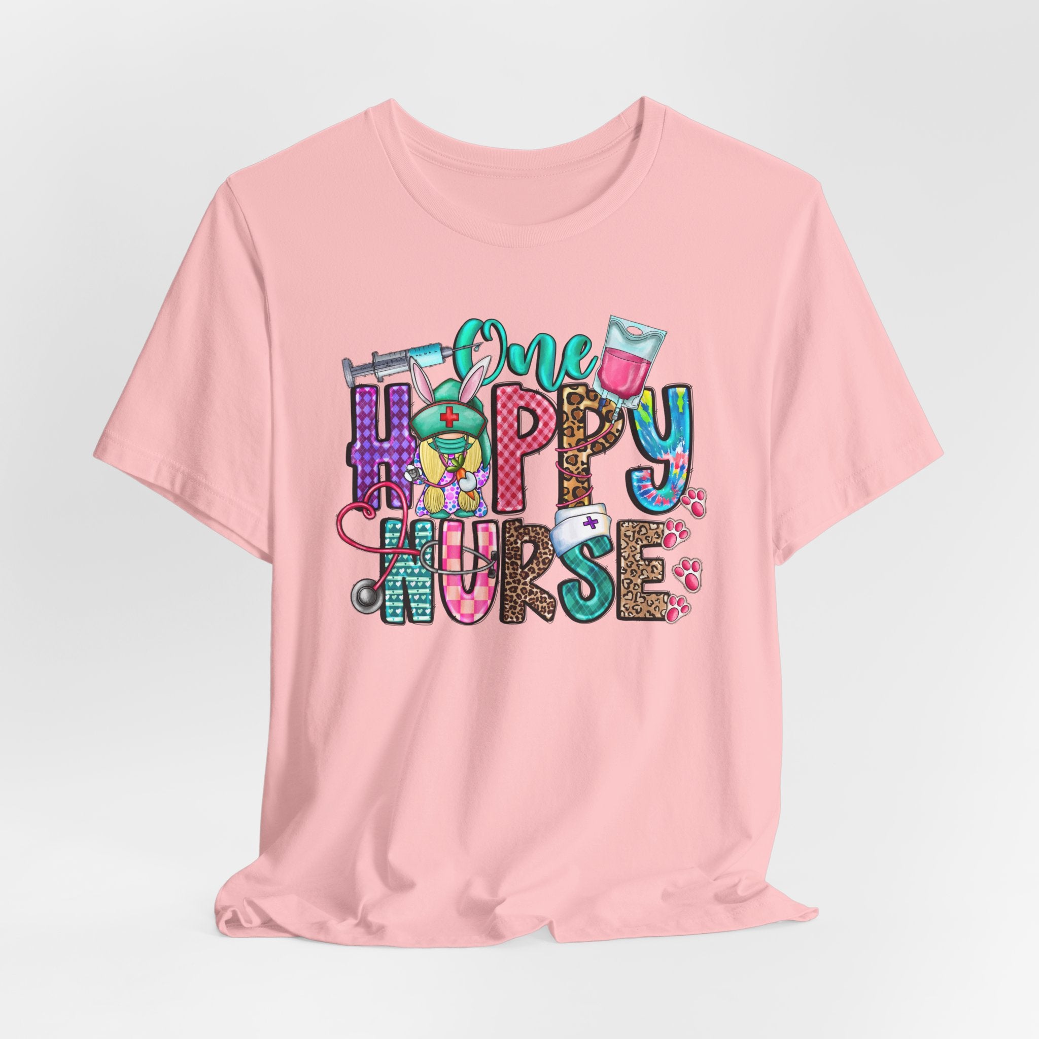 Happy Nurse Graphic Tee — Cute “One Happy Nurse” Scrubs Shirt