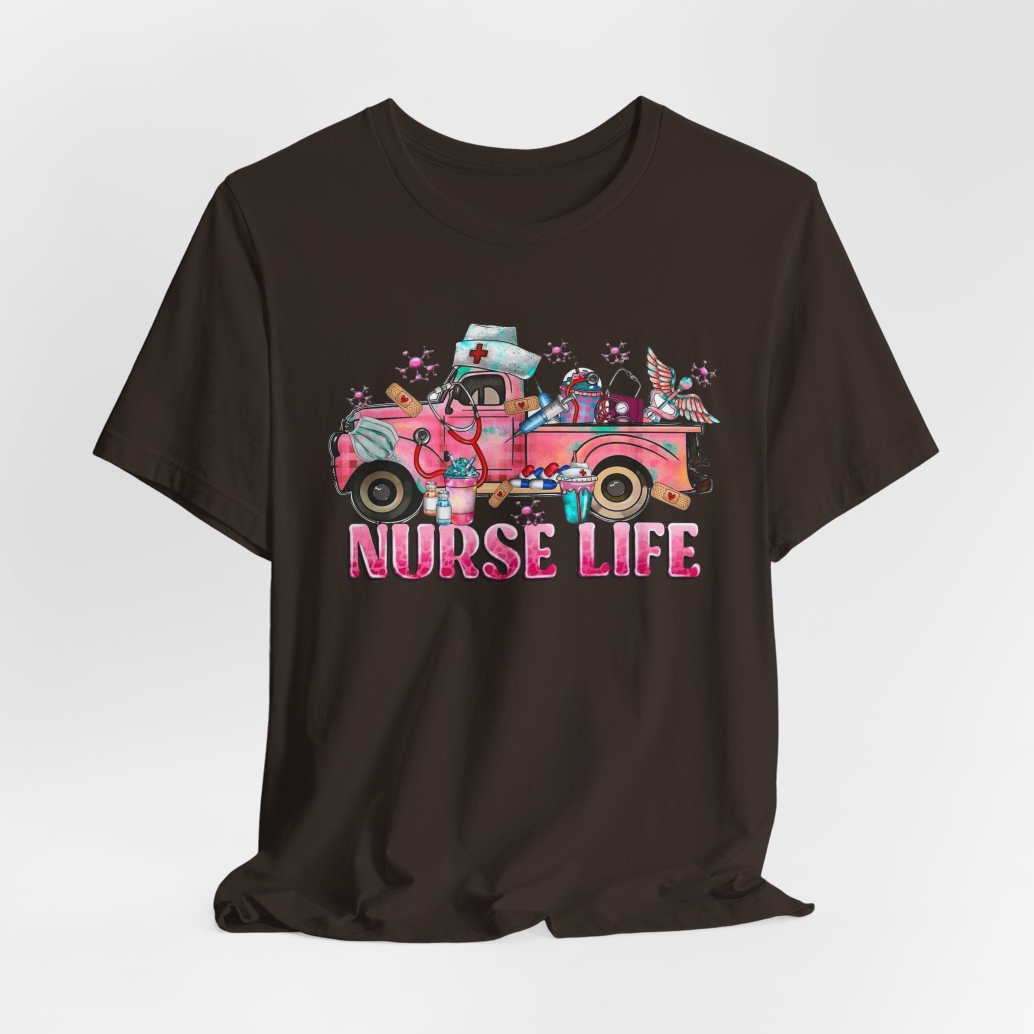 Nurse Life Pink Vintage Truck Tee